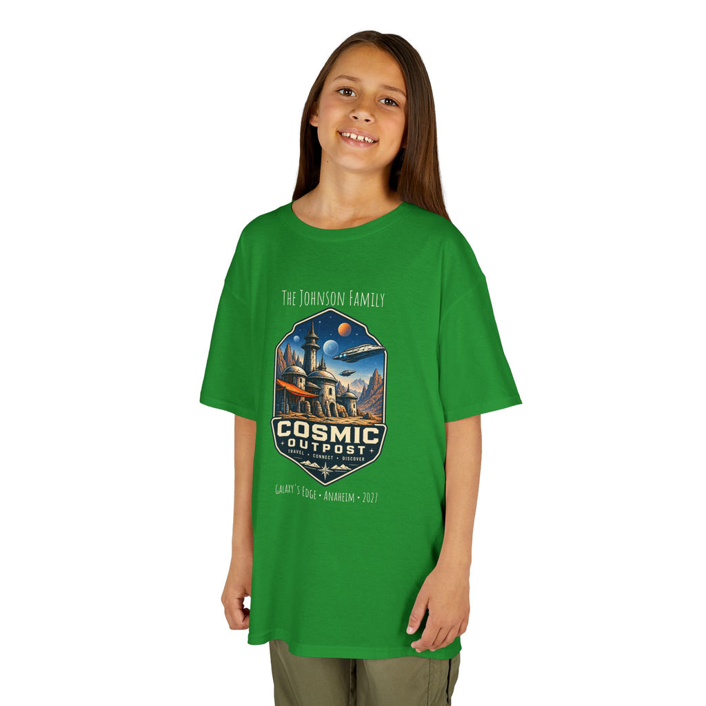 Cosmic Outpost Space Adventure Park Kids Tee