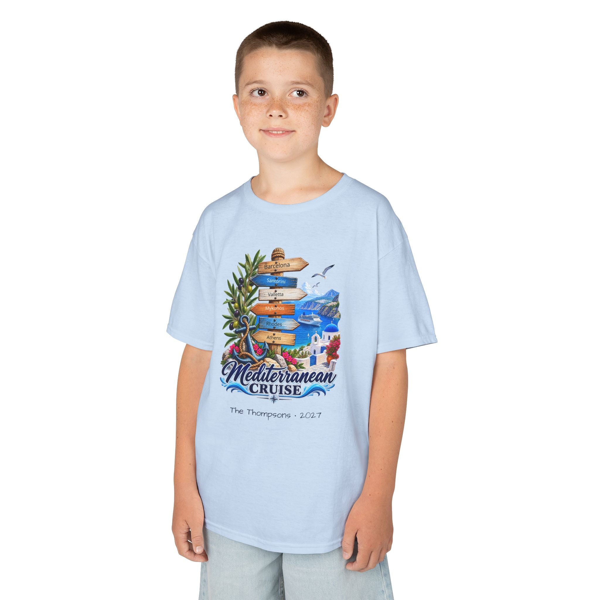 Mediterranean Cruise Ports of Call Kids Tee