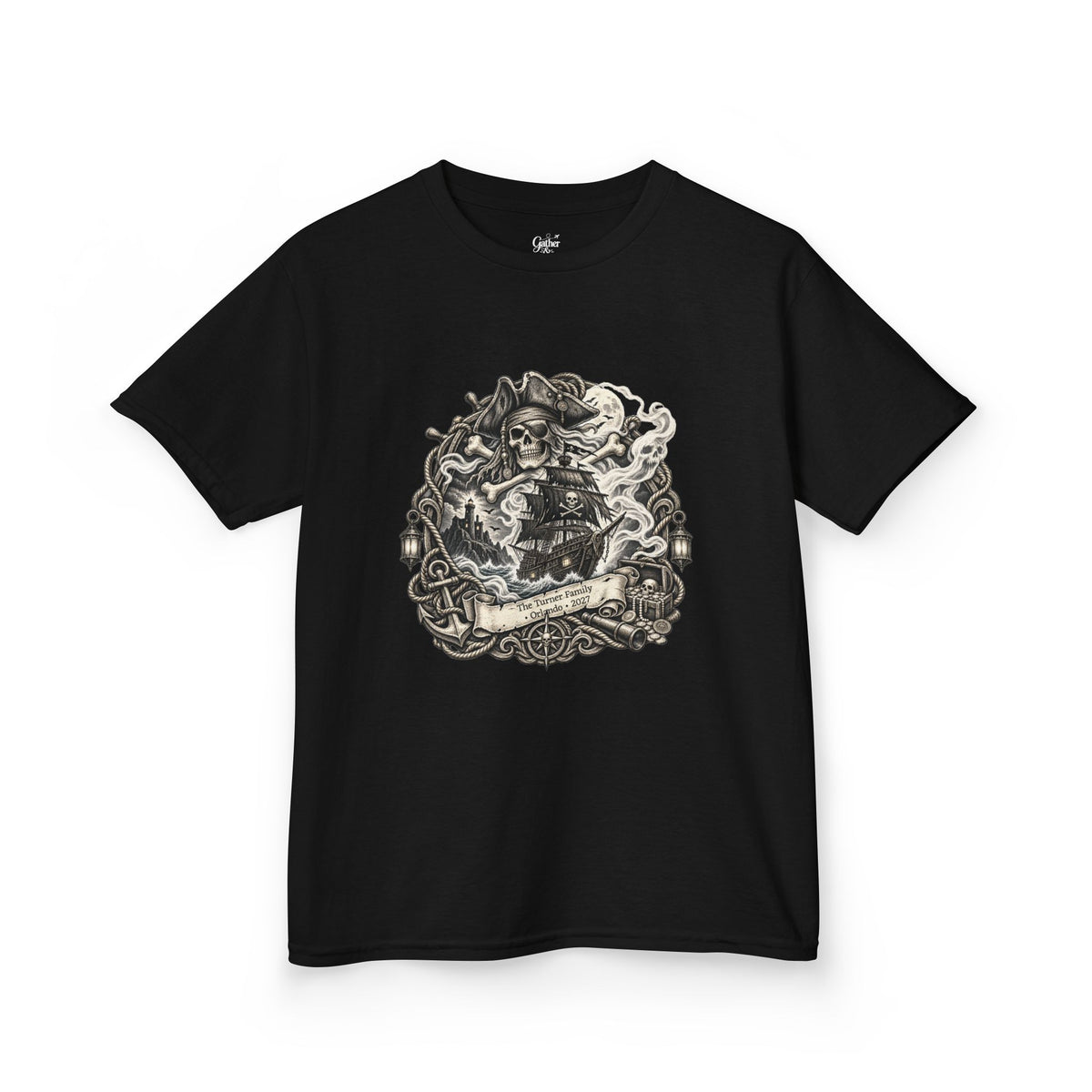 Ghostly Pirate Turner- Kids Tee