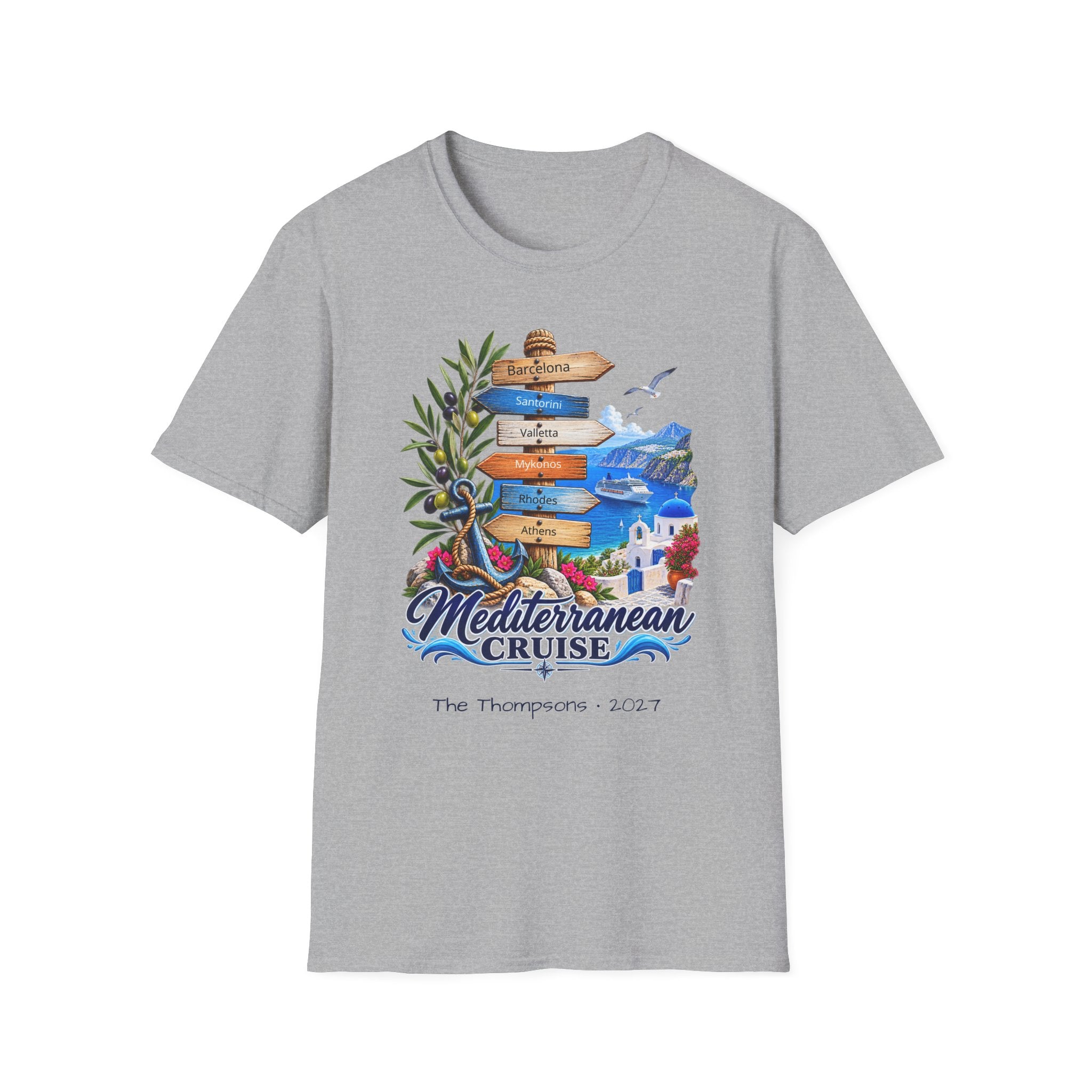 Mediterranean Cruise Ports of Call Tee