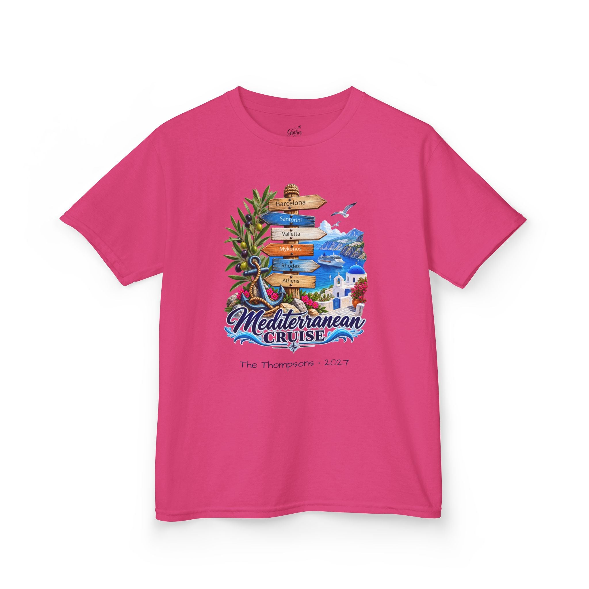 Mediterranean Cruise Ports of Call Kids Tee