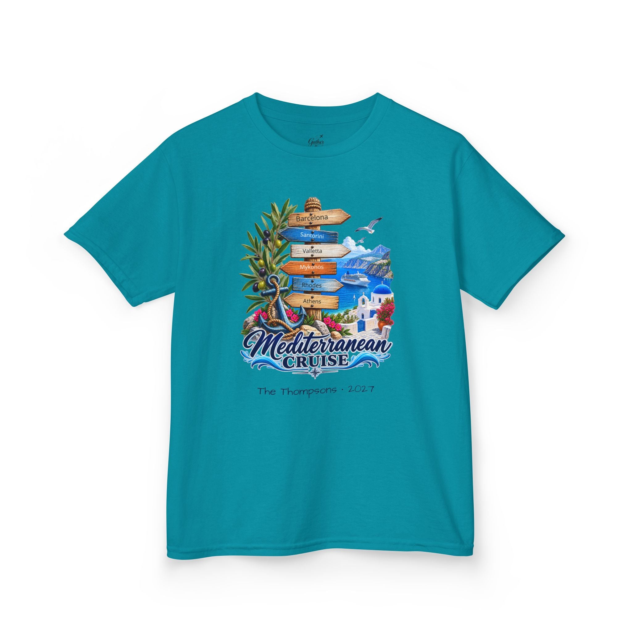 Mediterranean Cruise Ports of Call Kids Tee