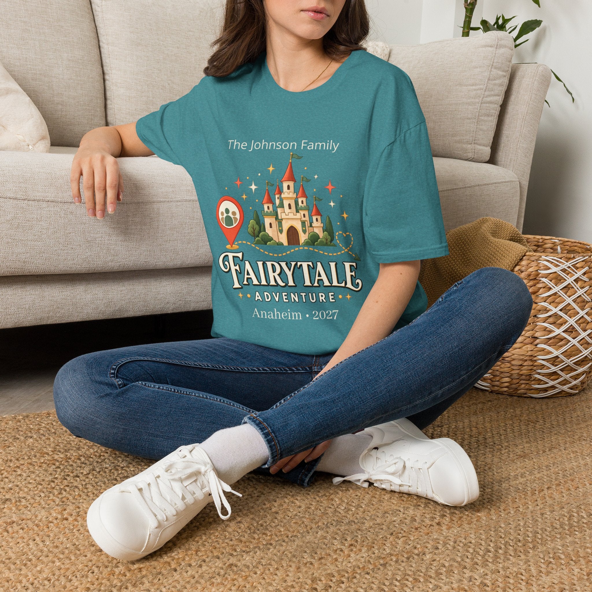 Custom Fairytale Adventure Tee (coral)