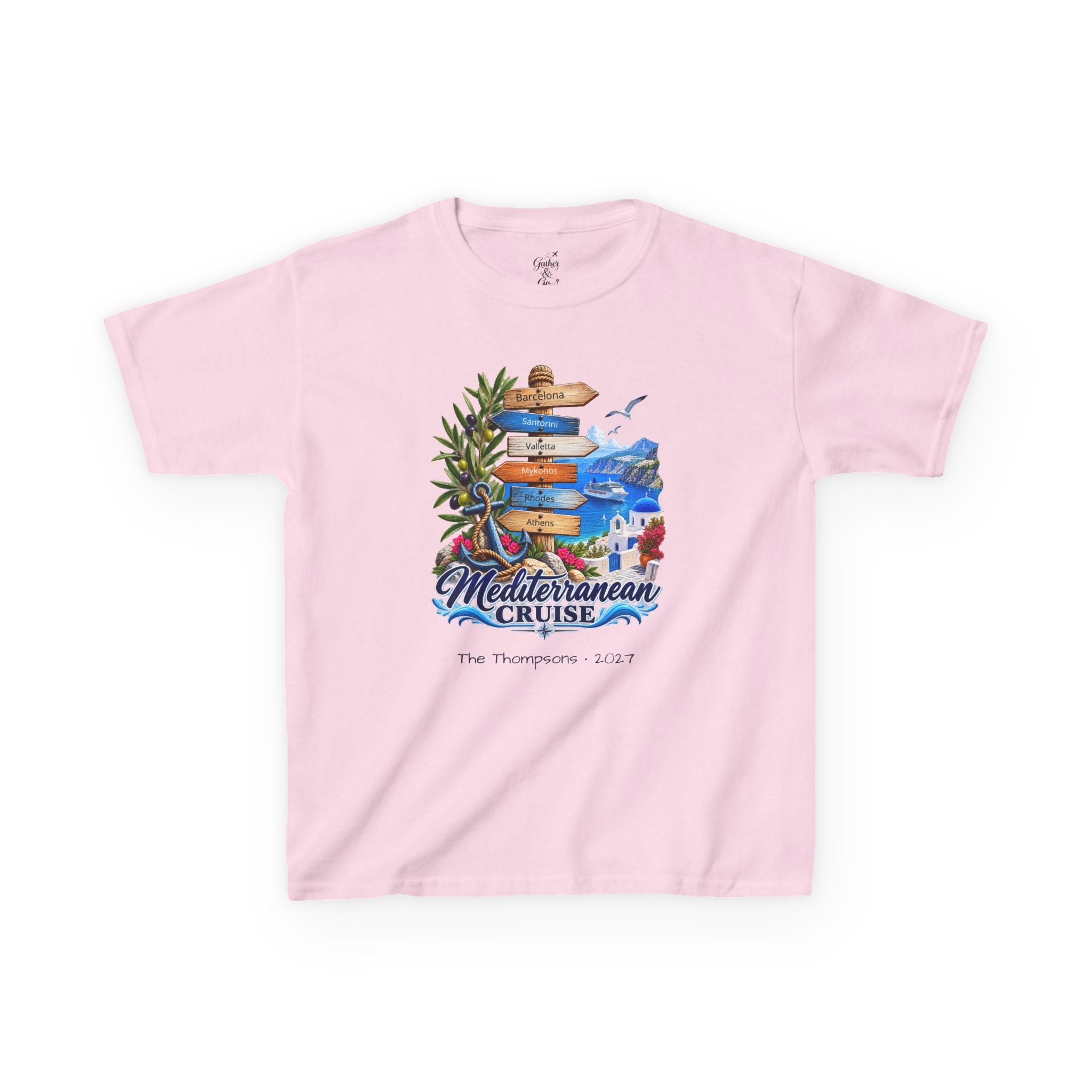 Mediterranean Cruise Ports of Call Kids Tee