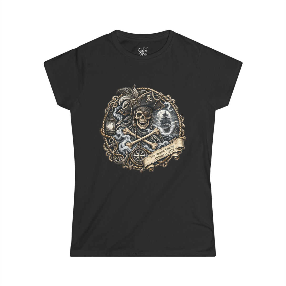 Ghostly Pirate Swann - Ladies Tee