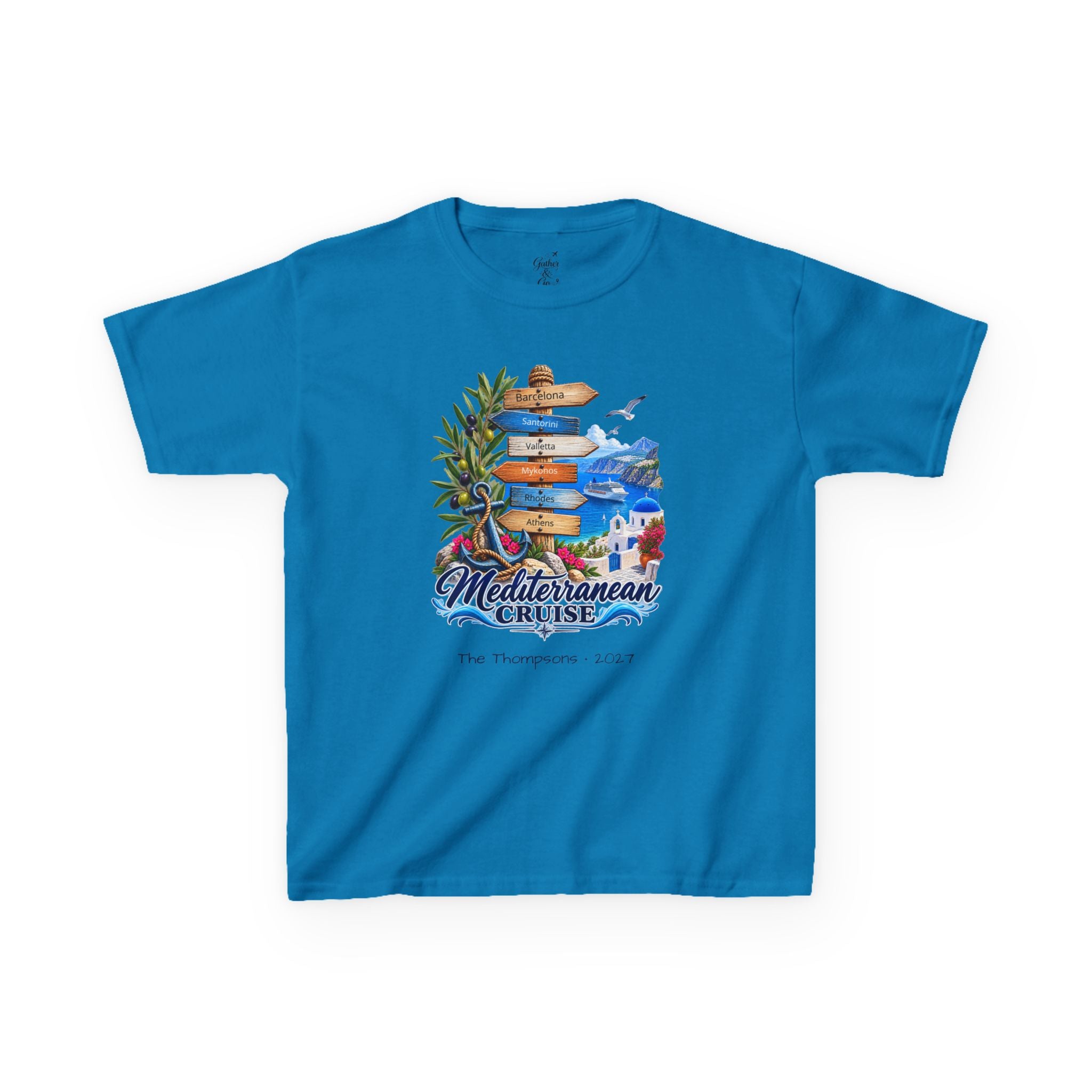Mediterranean Cruise Ports of Call Kids Tee