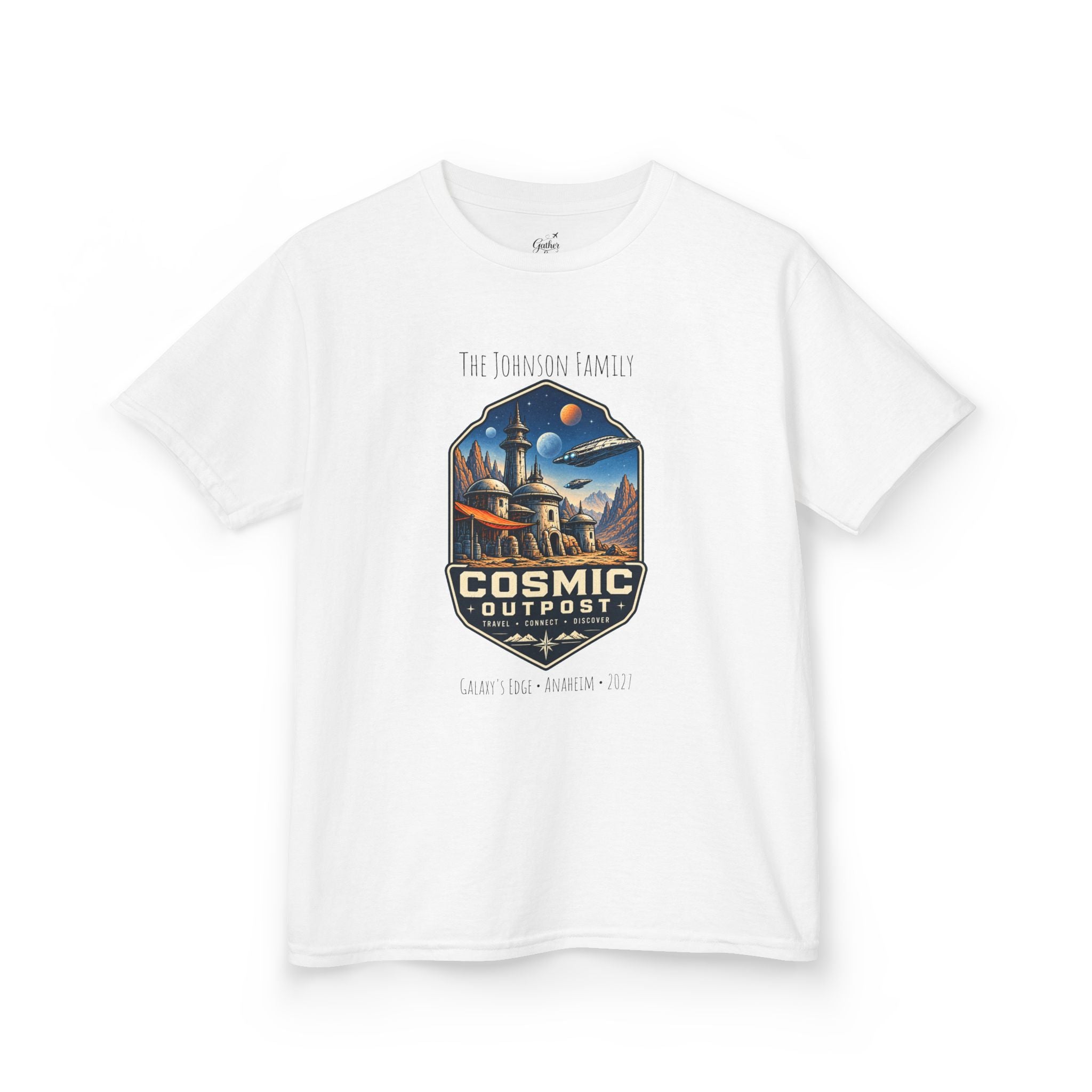 Cosmic Outpost Space Adventure Park Kids Tee