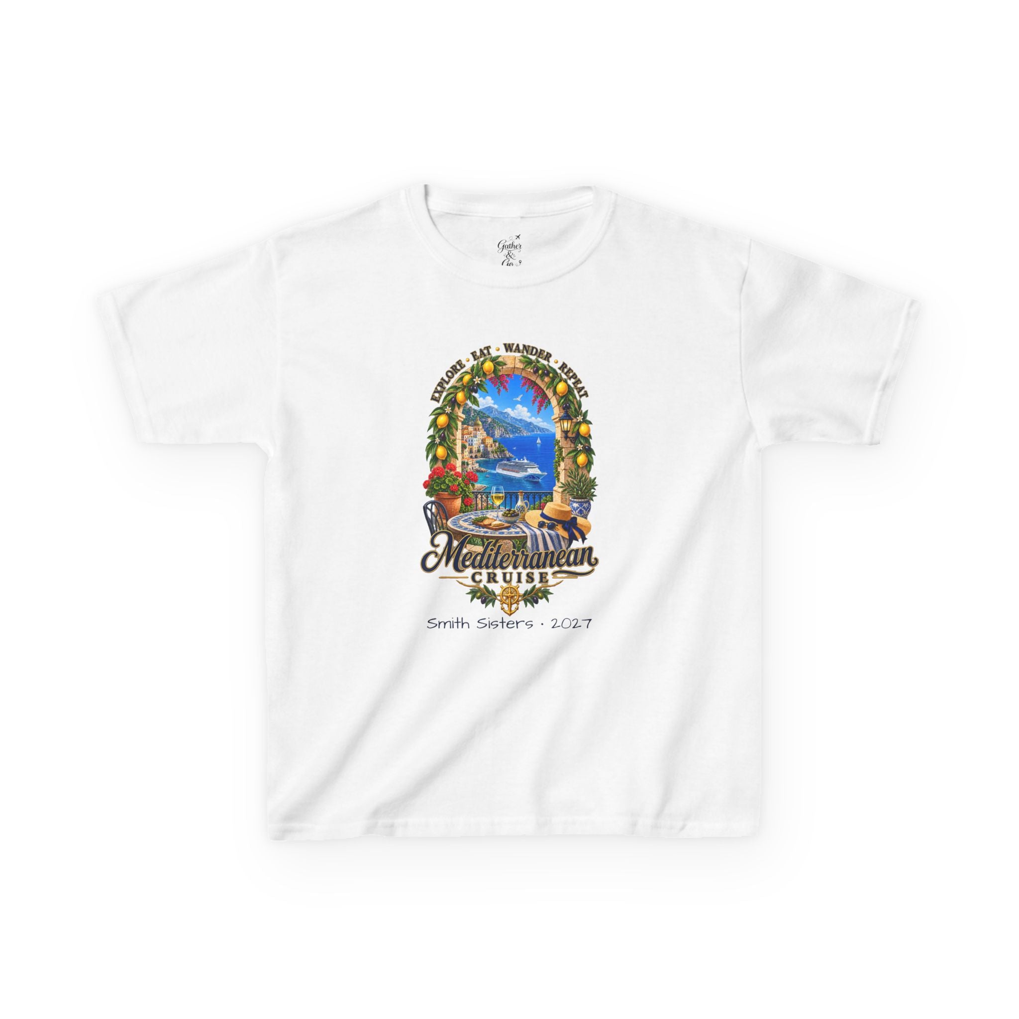 Mediterranean Cruise Explore Kids Tee