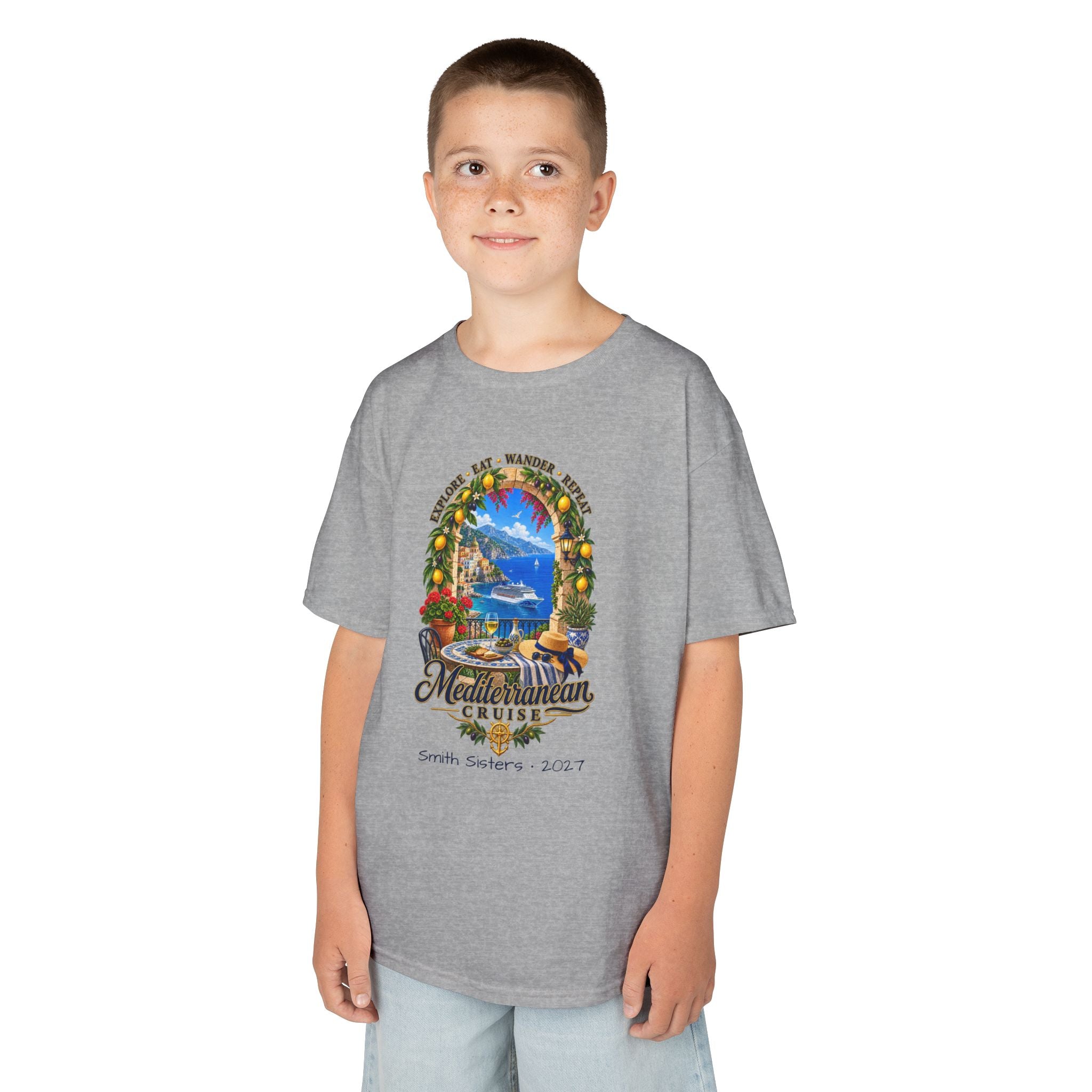 Mediterranean Cruise Explore Kids Tee