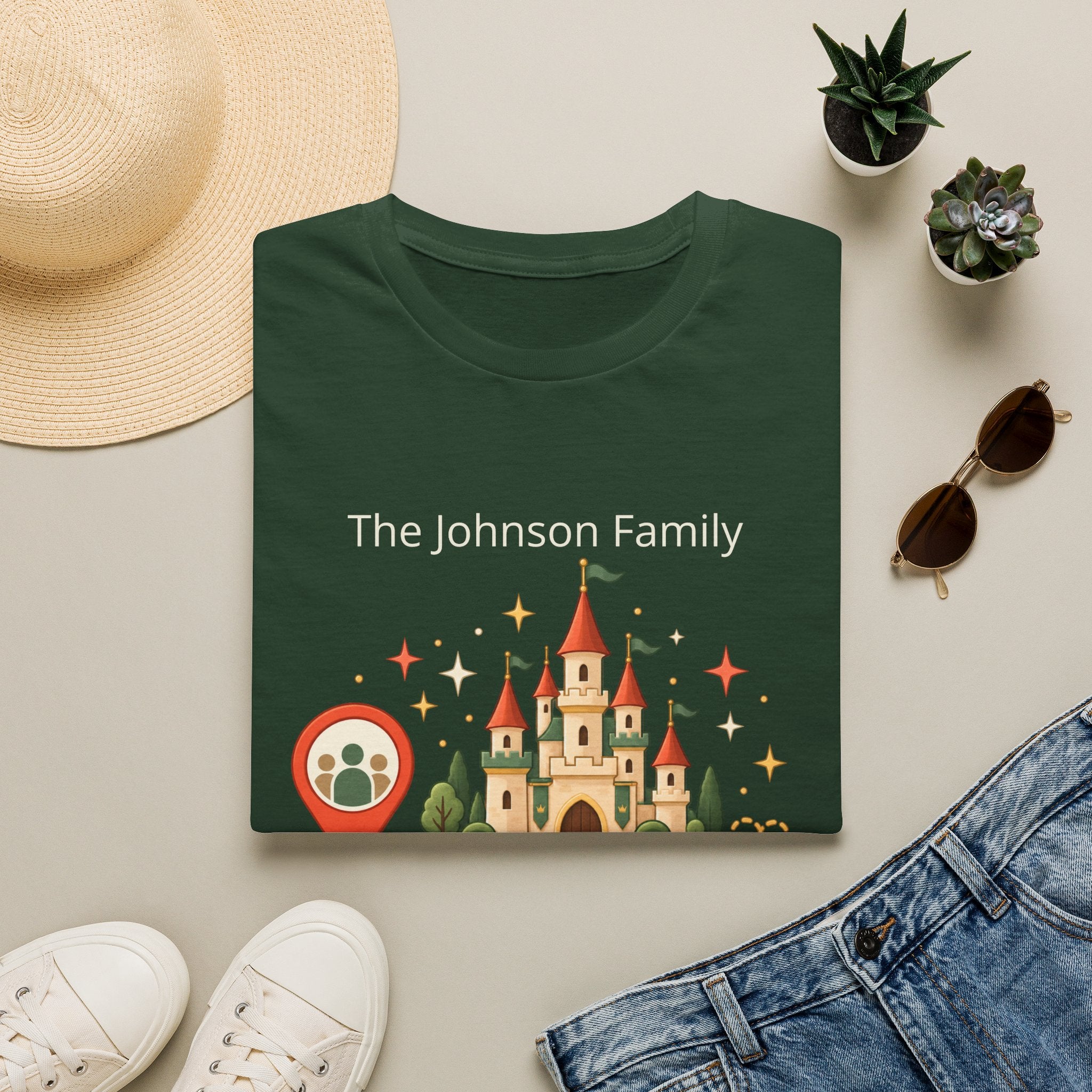 Custom Fairytale Adventure Tee (coral)