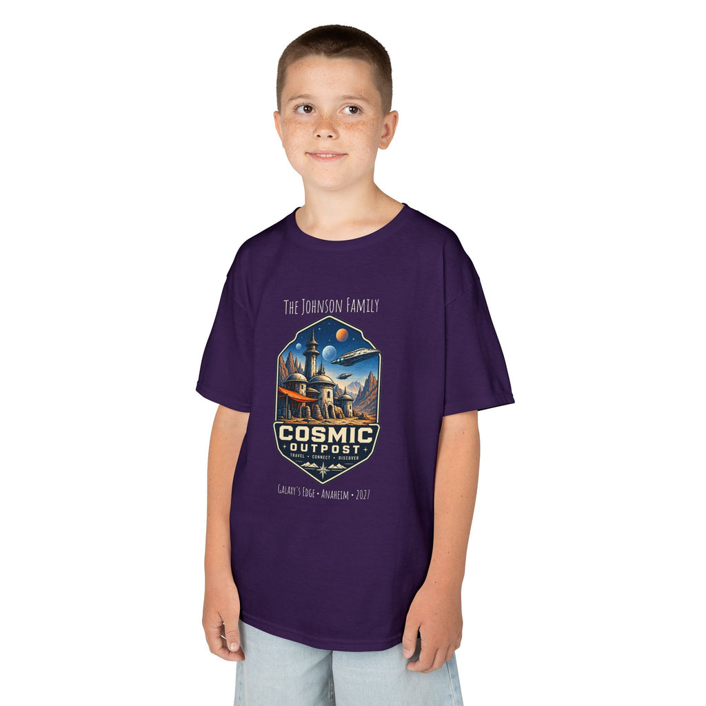 Cosmic Outpost Space Adventure Park Kids Tee