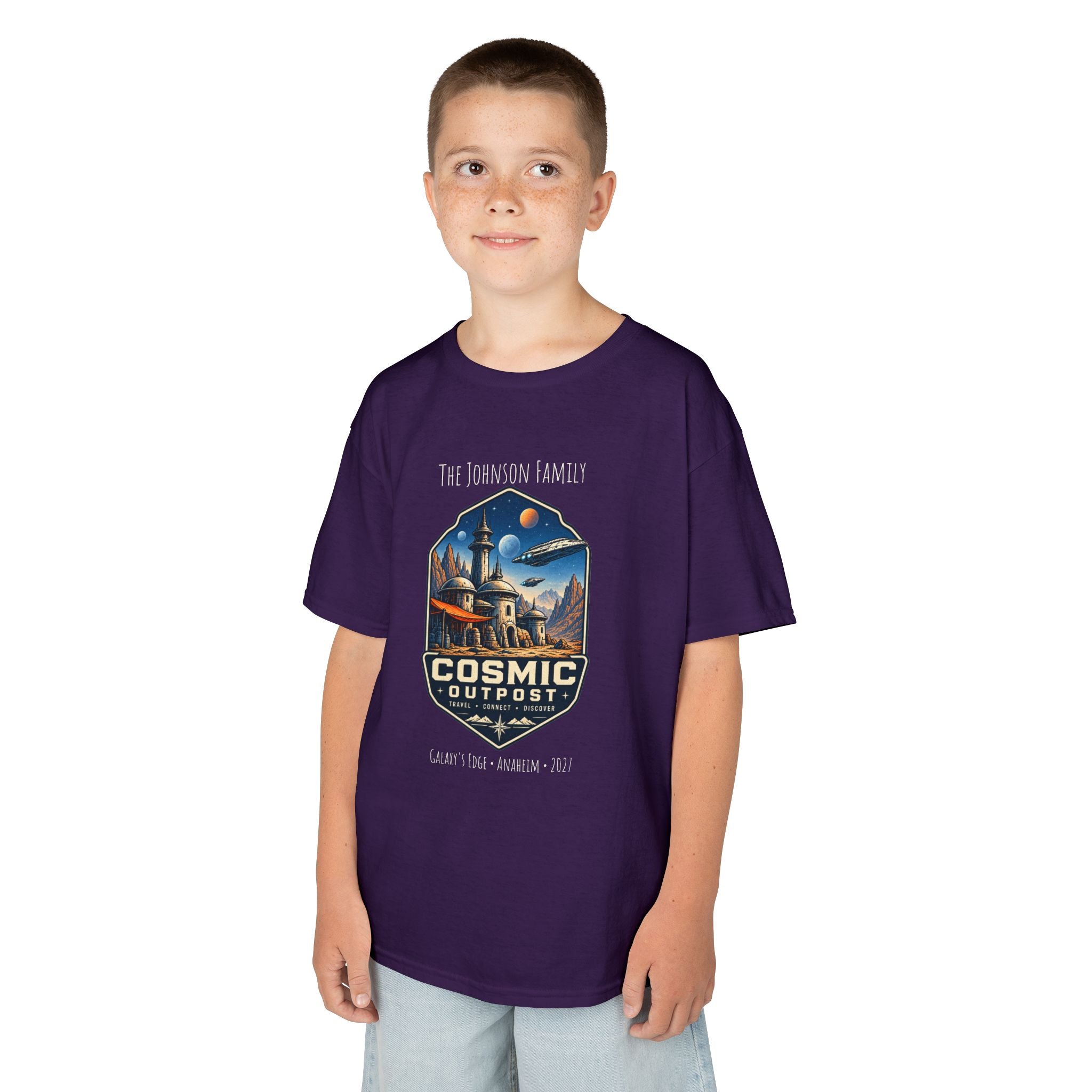 Cosmic Outpost Space Adventure Park Kids Tee