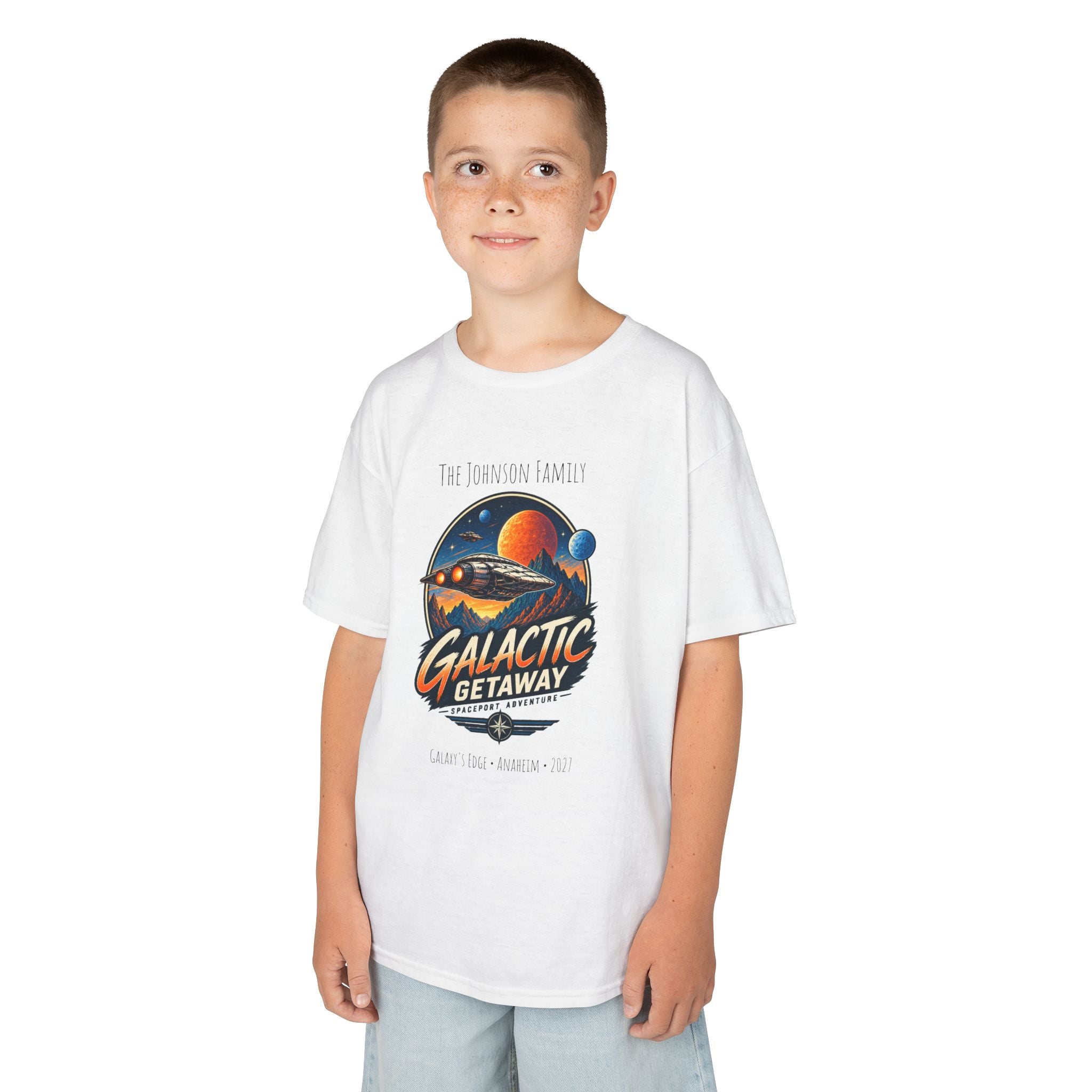 Galactic Getaway Space Adventure Park Kids Tee