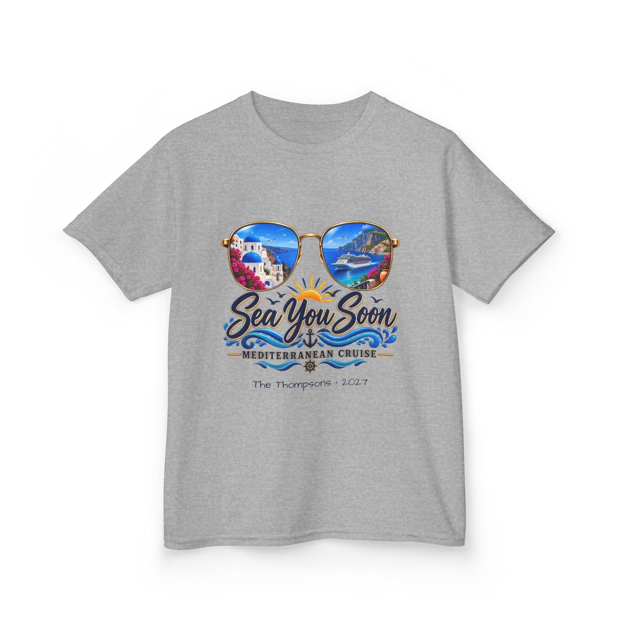 Mediterranean Cruise Sea You Soon Kids Tee
