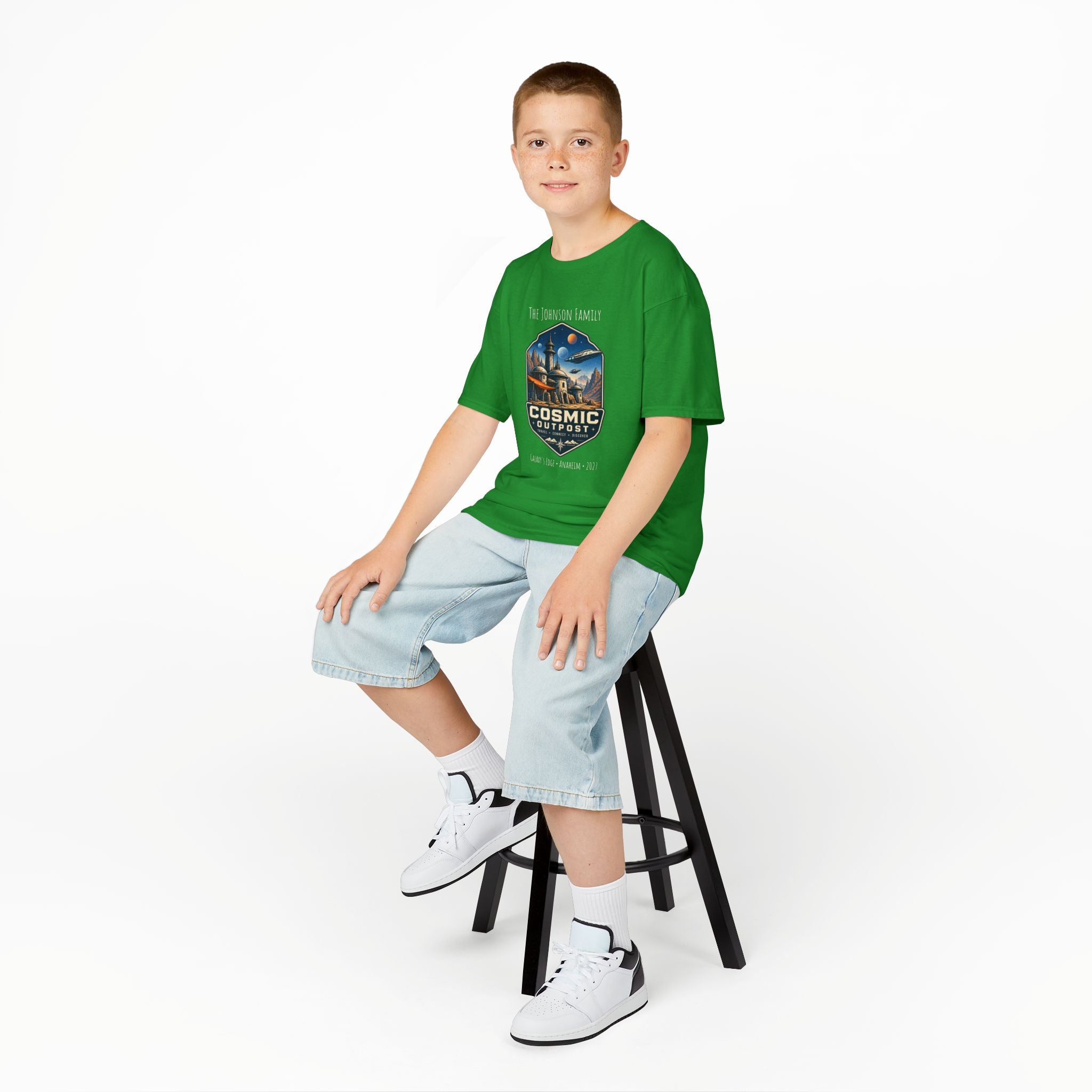 Cosmic Outpost Space Adventure Park Kids Tee