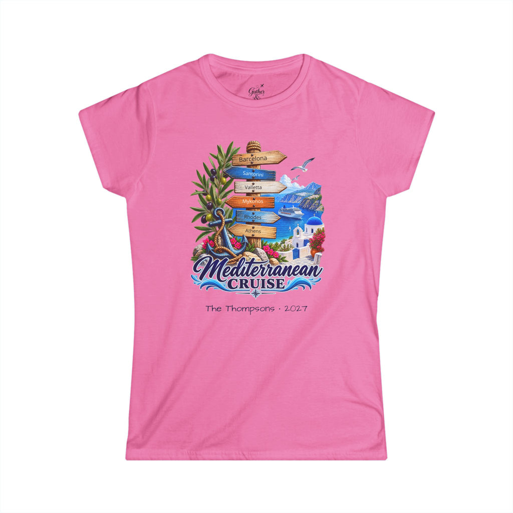 Mediterranean Cruise Ports of Call Ladies Tee