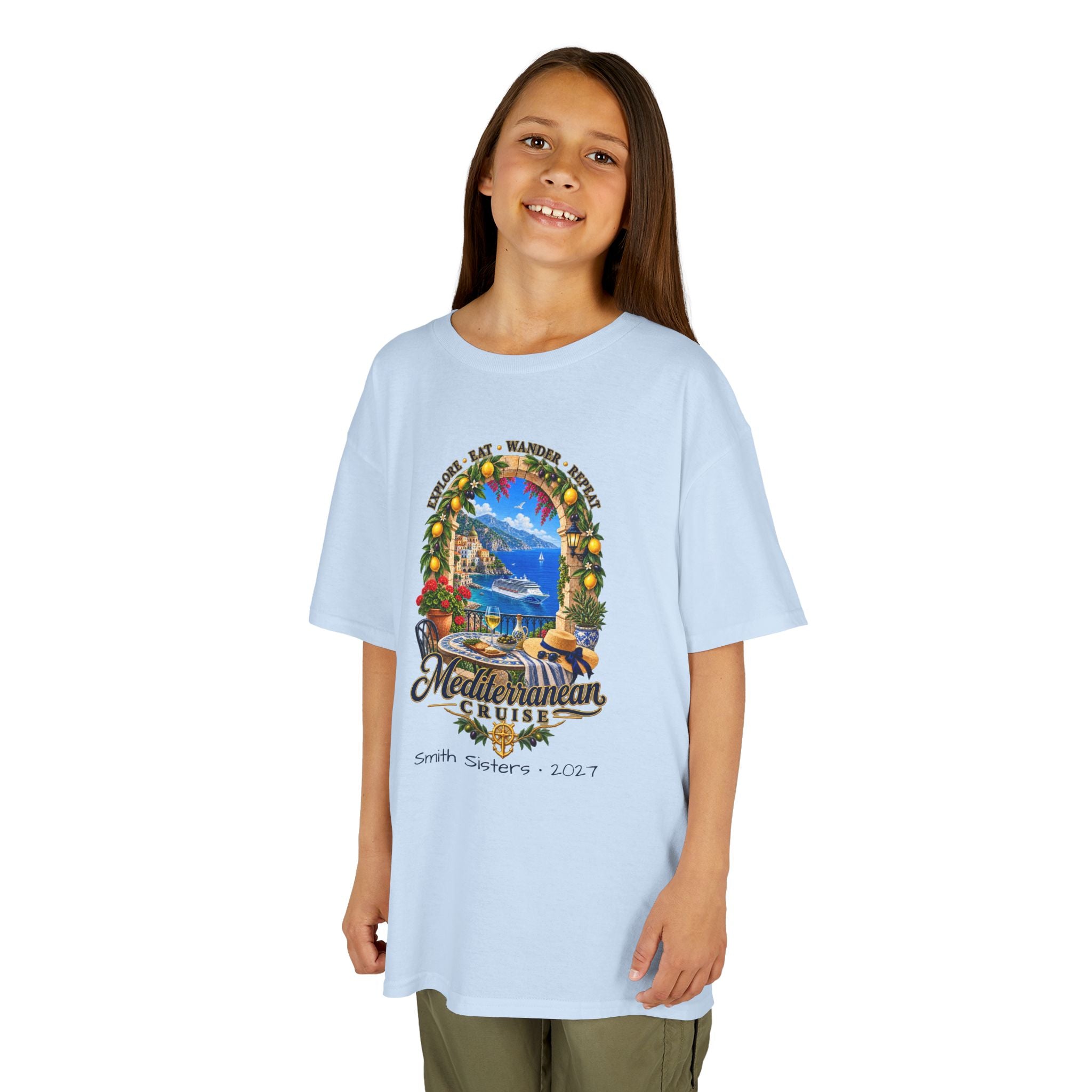 Mediterranean Cruise Explore Kids Tee