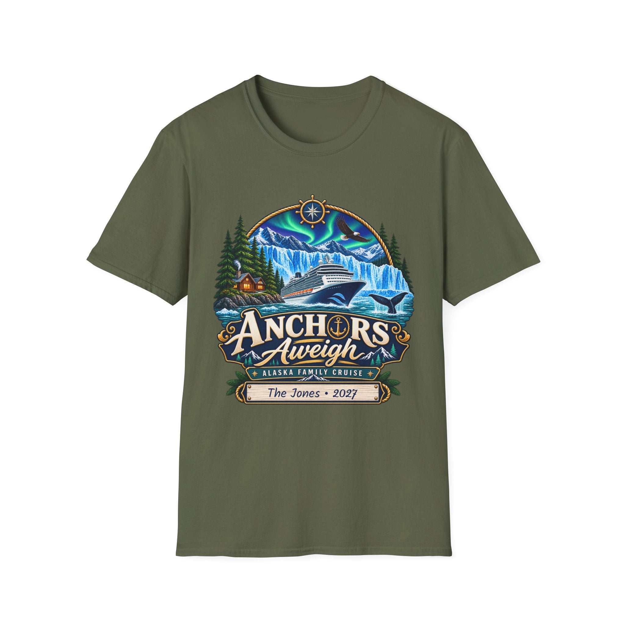 Custom Anchors Aweigh Alaska Cruise Tee