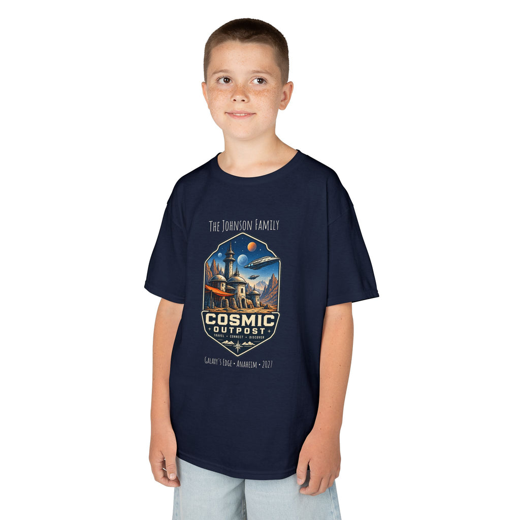 Cosmic Outpost Space Adventure Park Kids Tee