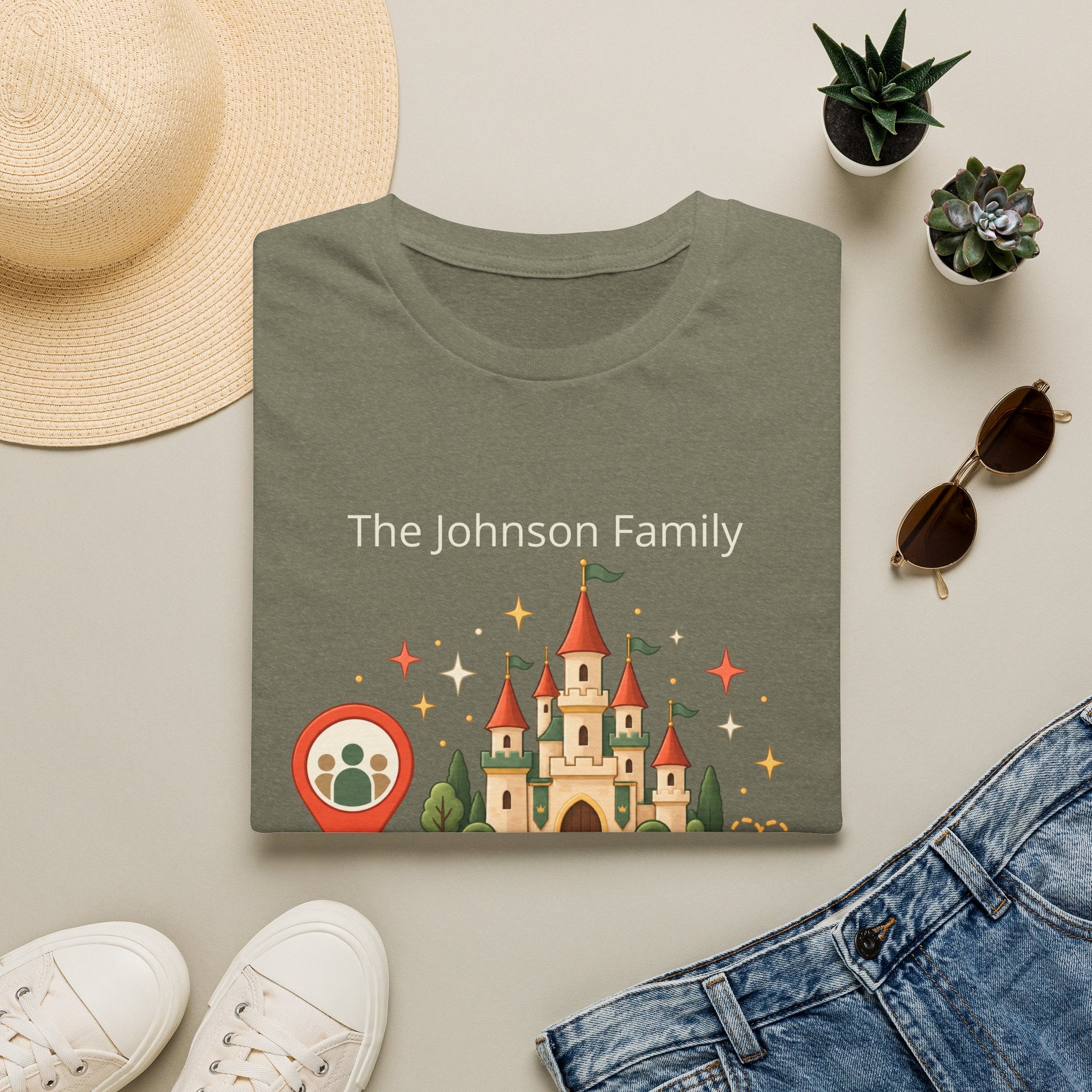 Custom Fairytale Adventure Tee (coral)