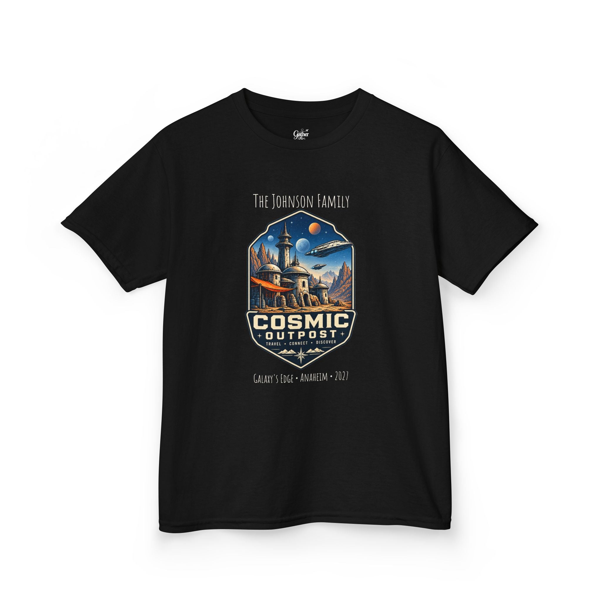 Cosmic Outpost Space Adventure Park Kids Tee
