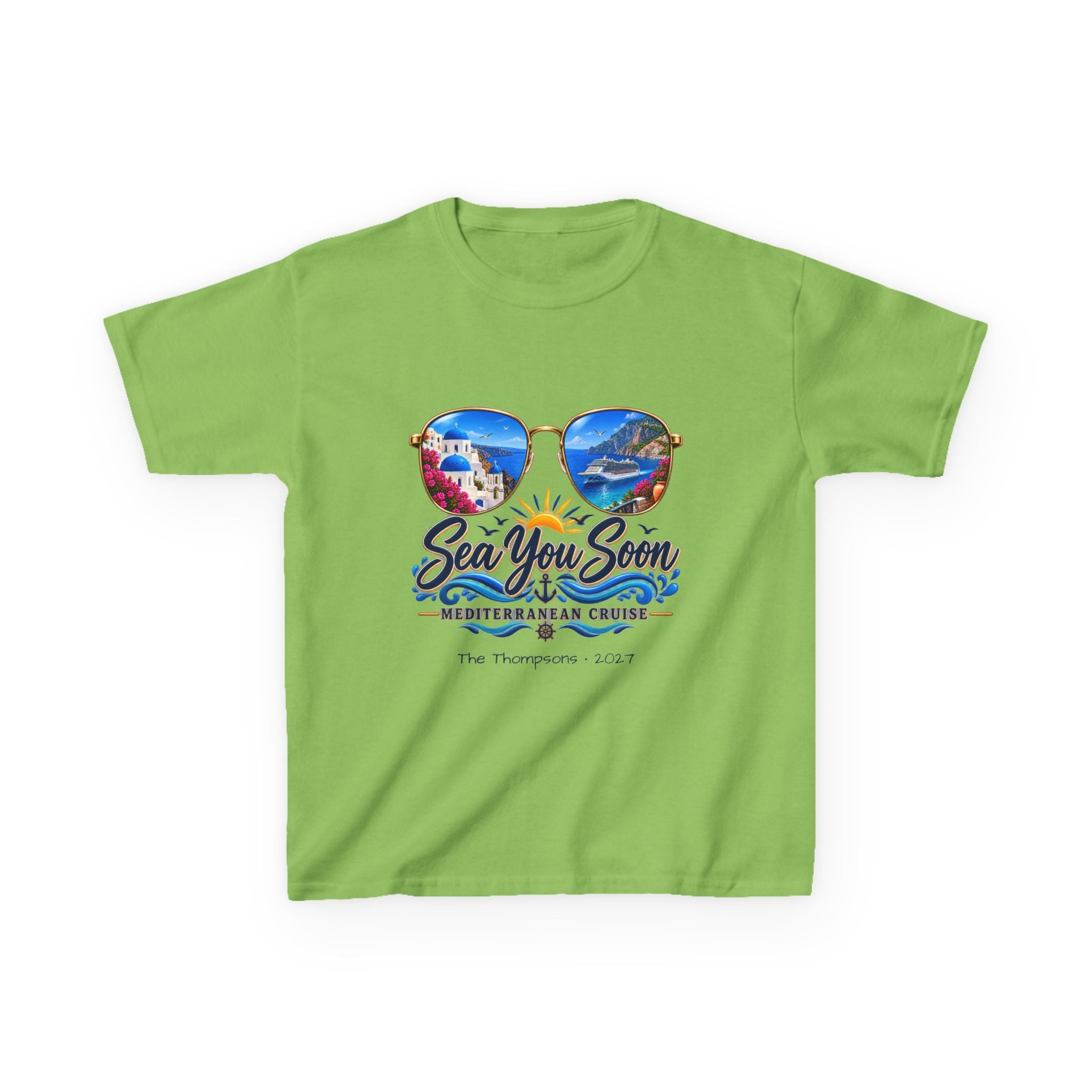 Mediterranean Cruise Sea You Soon Kids Tee