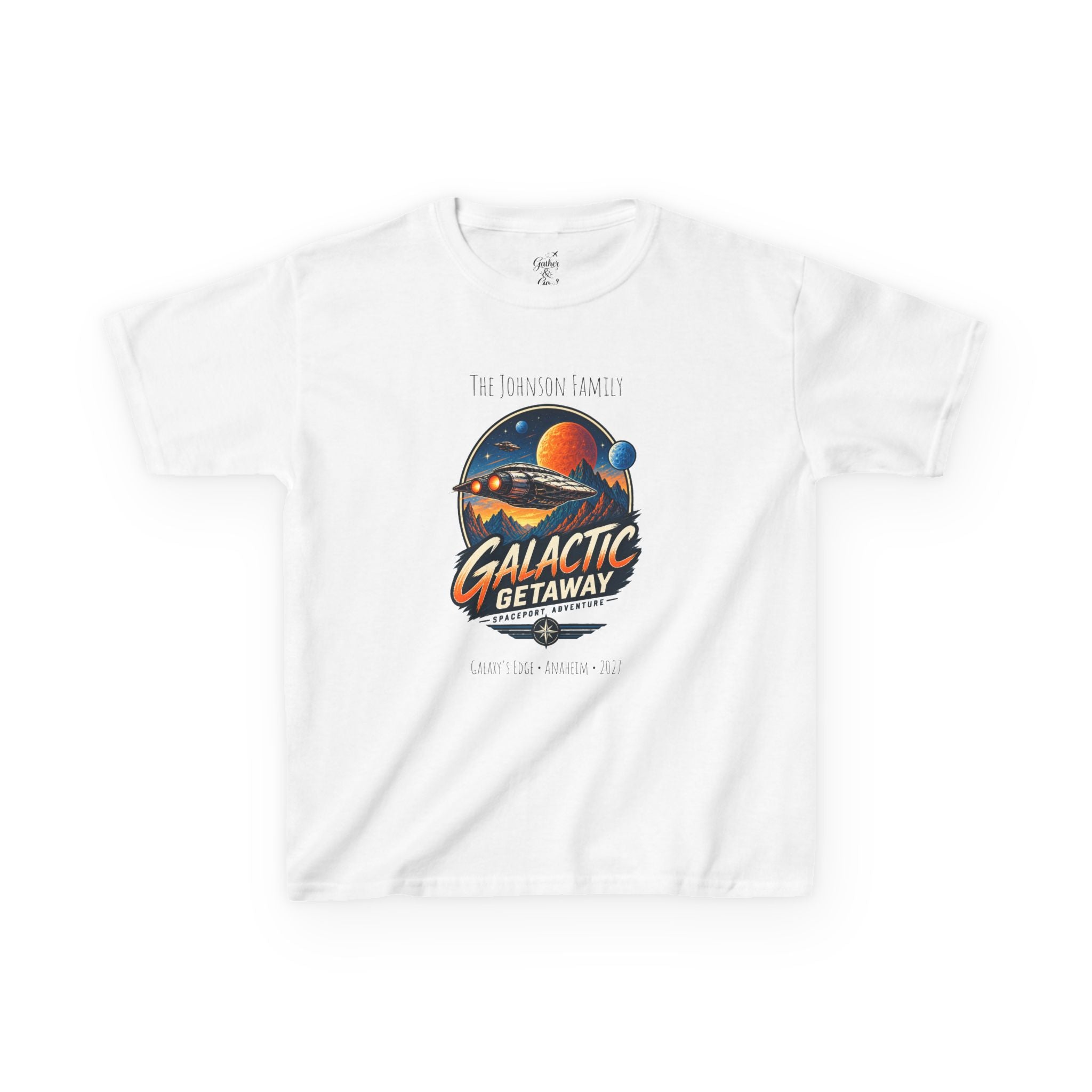 Galactic Getaway Space Adventure Park Kids Tee