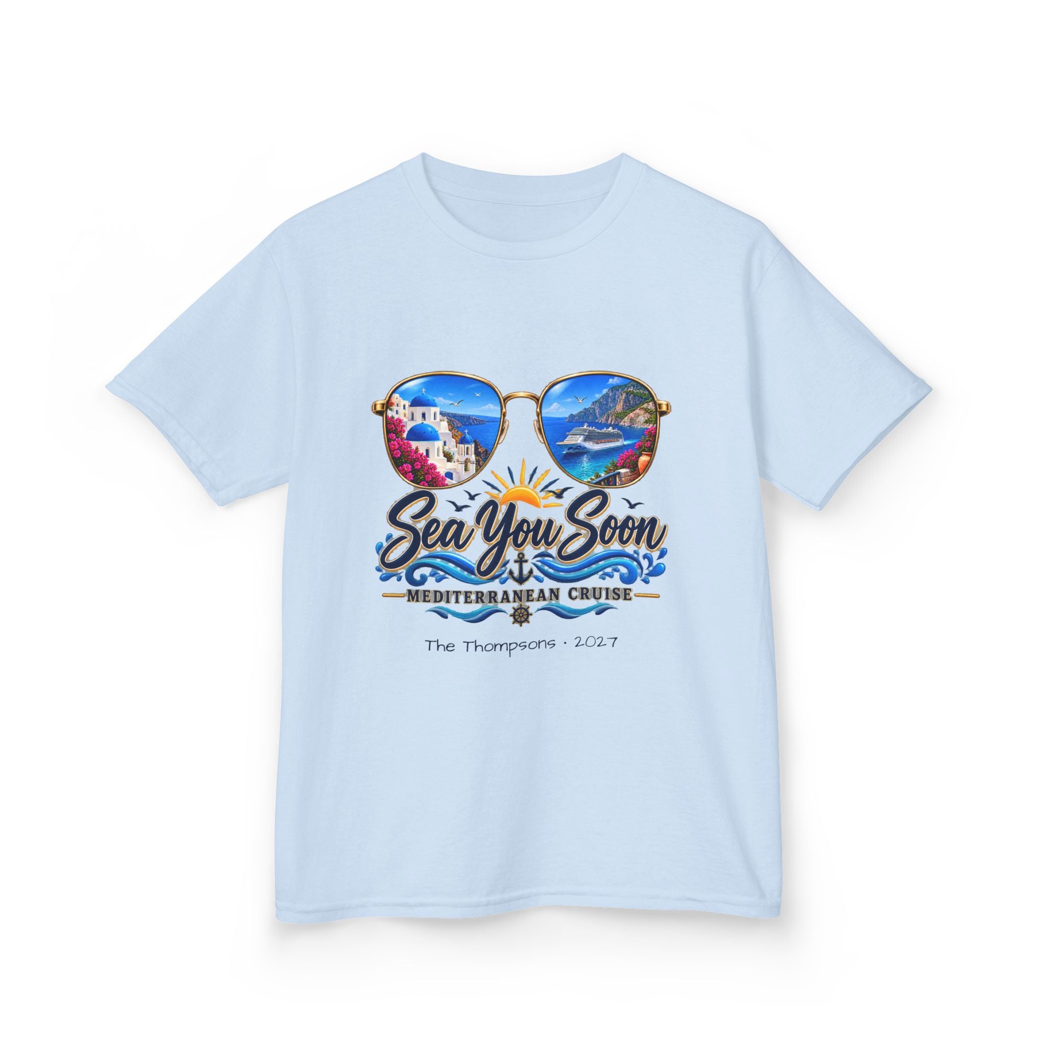 Mediterranean Cruise Sea You Soon Kids Tee