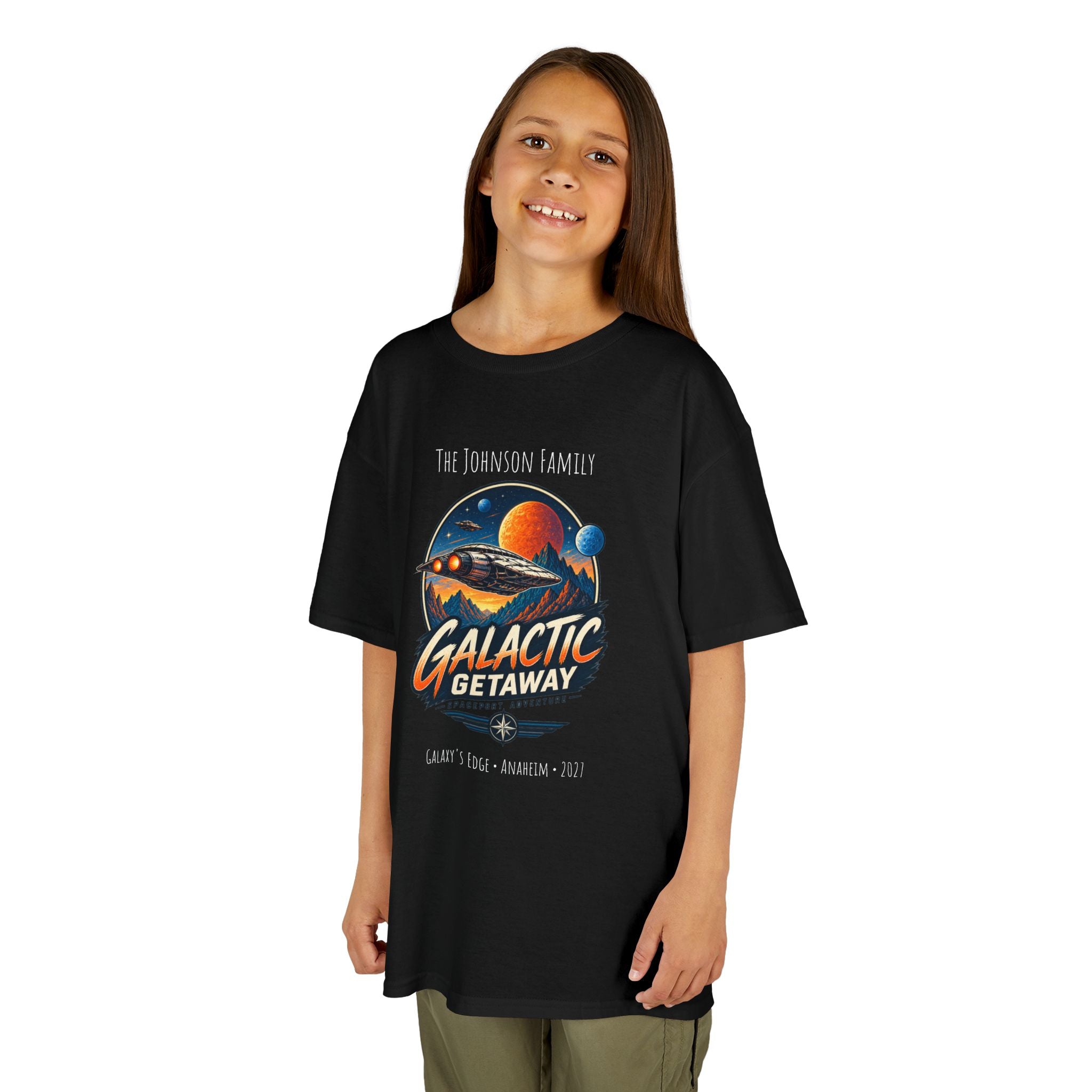 Galactic Getaway Space Adventure Park Kids Tee