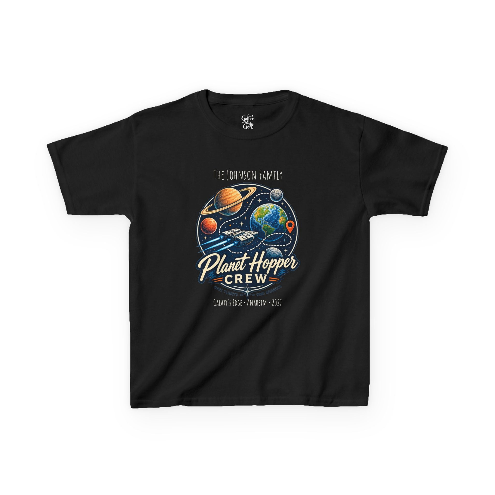 Planet Hopper Crew Space Adventure Park Kids Tee
