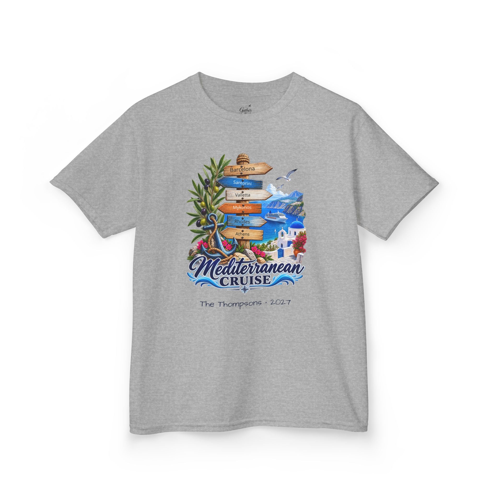 Mediterranean Cruise Ports of Call Kids Tee