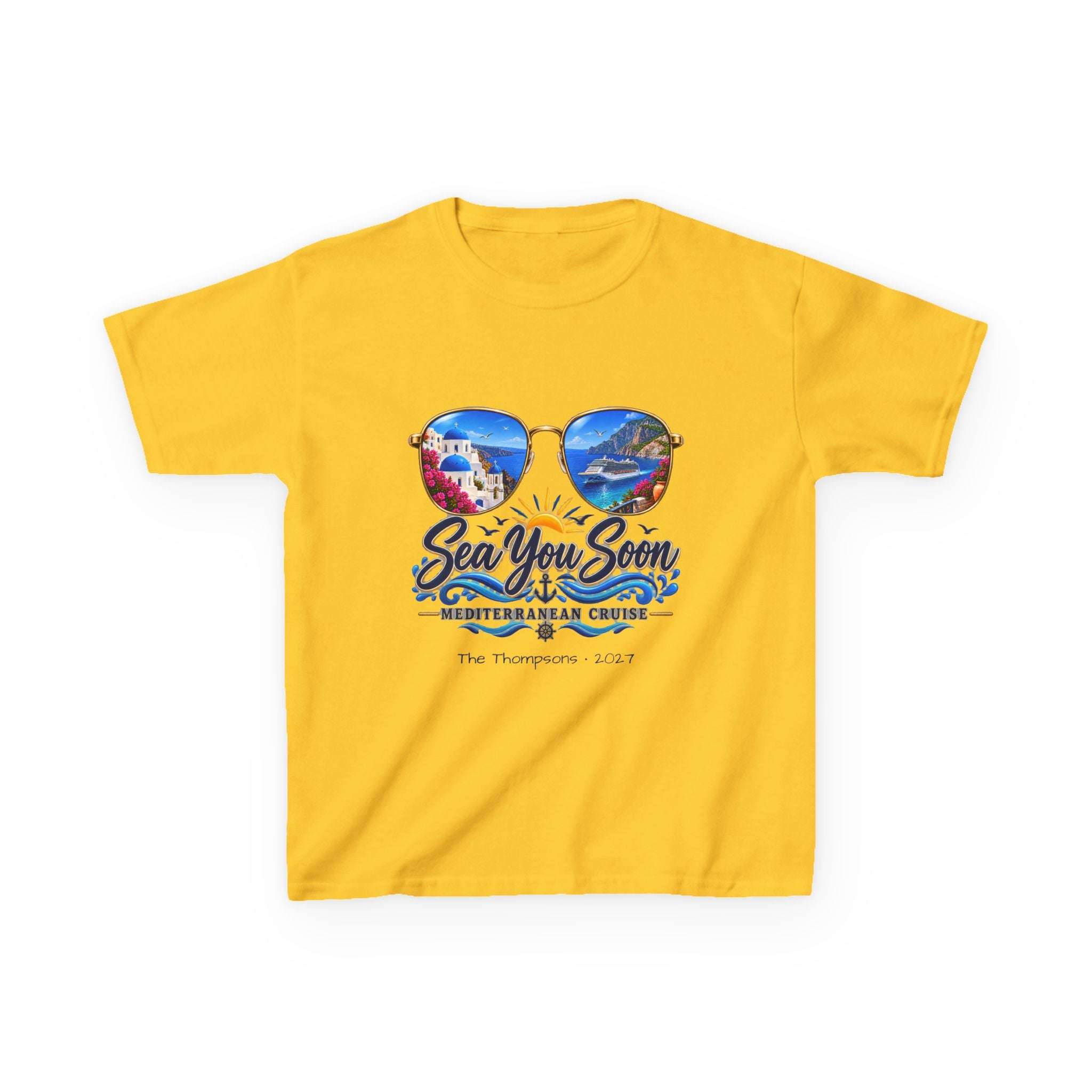 Mediterranean Cruise Sea You Soon Kids Tee