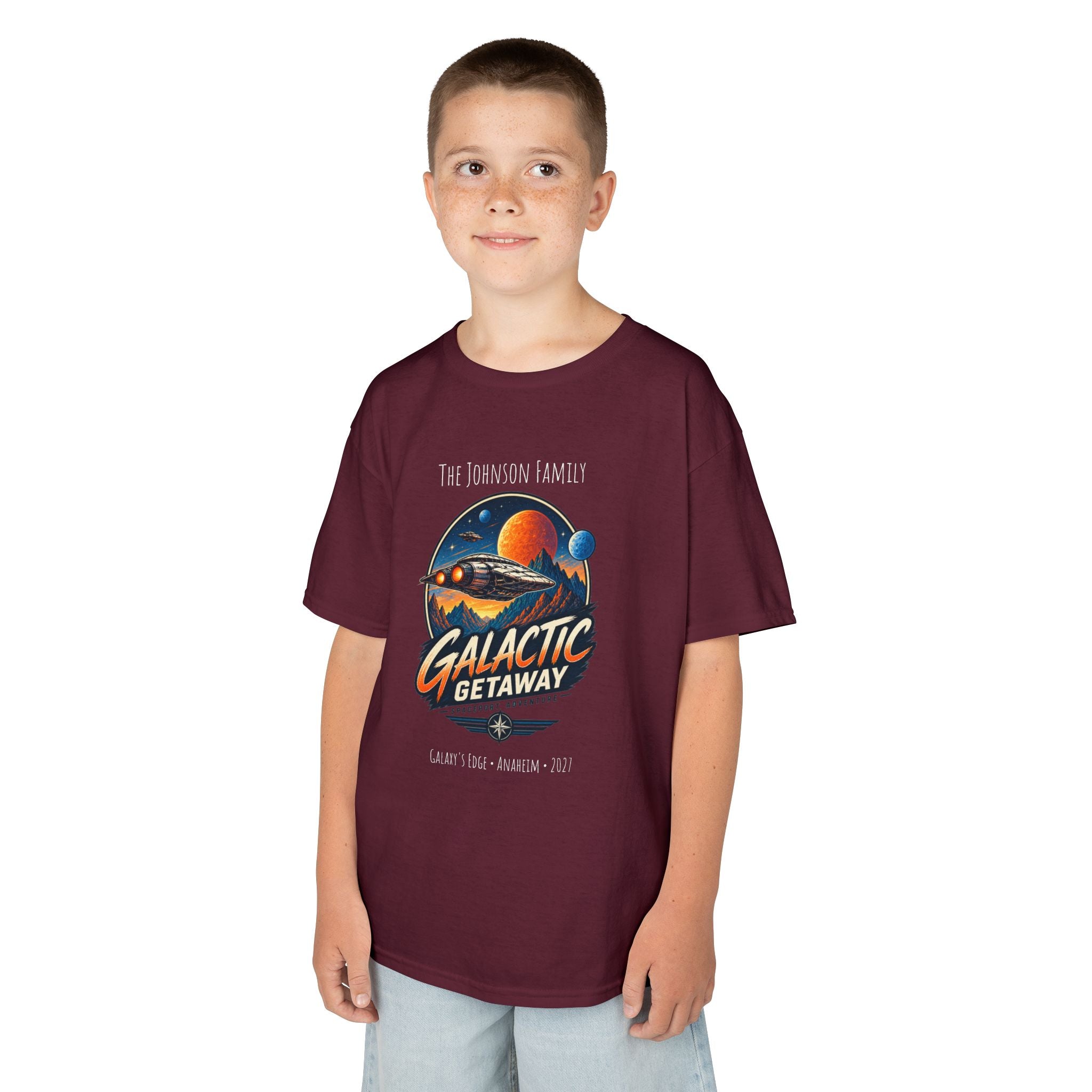 Galactic Getaway Space Adventure Park Kids Tee