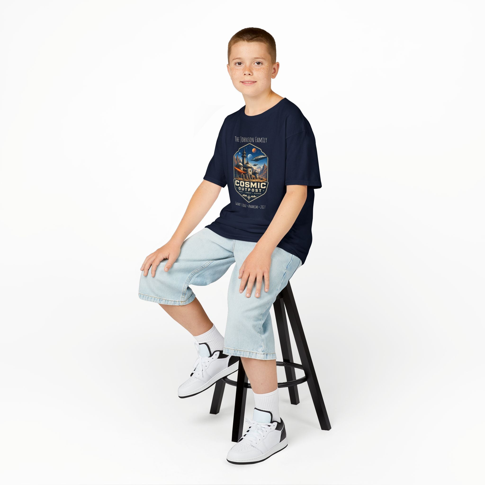 Cosmic Outpost Space Adventure Park Kids Tee