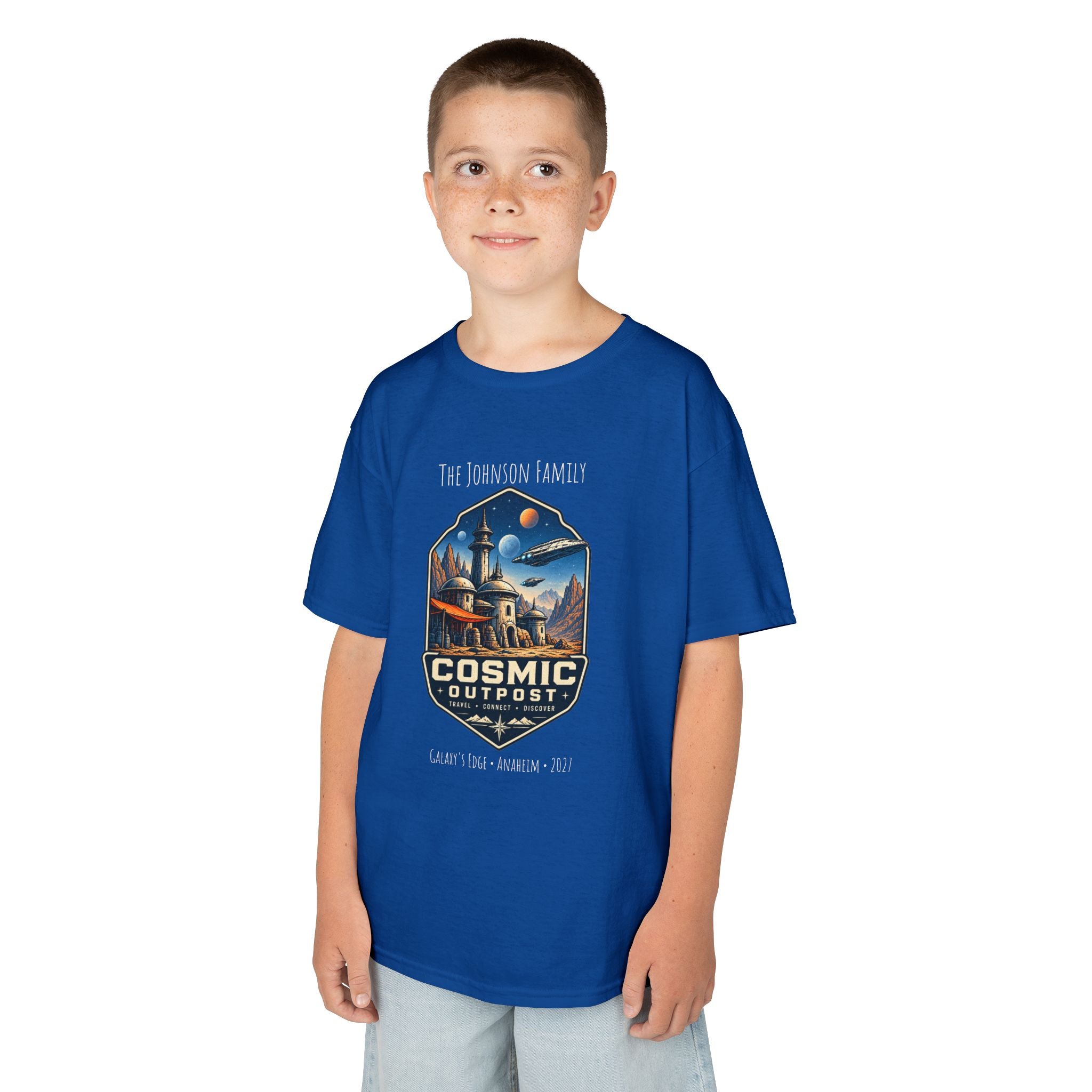 Cosmic Outpost Space Adventure Park Kids Tee