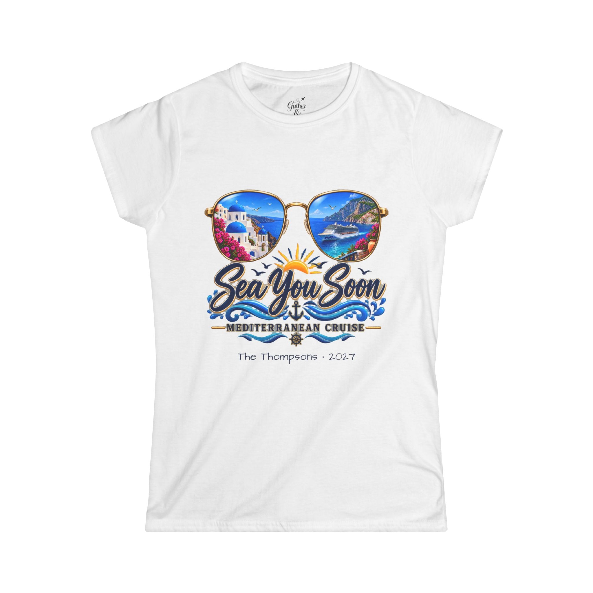 Mediterranean Cruise Sea You Soon Ladies Tee