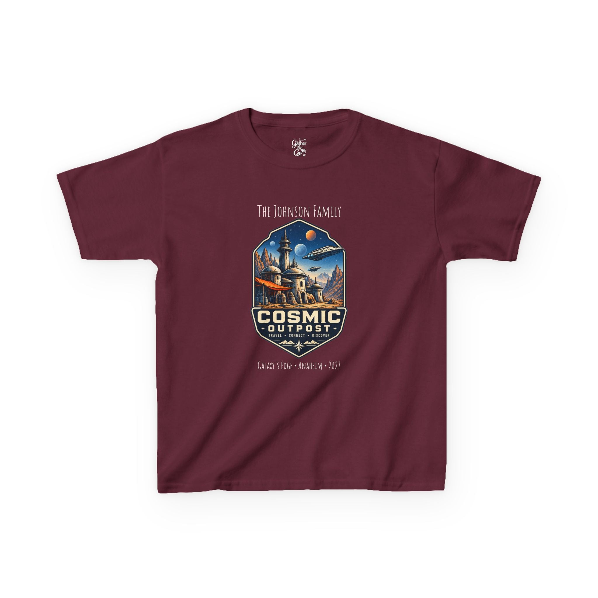 Cosmic Outpost Space Adventure Park Kids Tee
