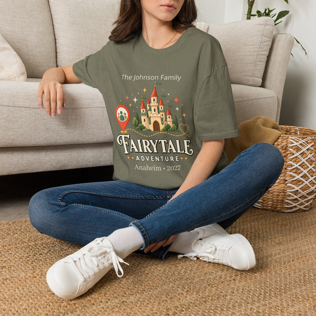 Custom Fairytale Adventure Tee (coral)