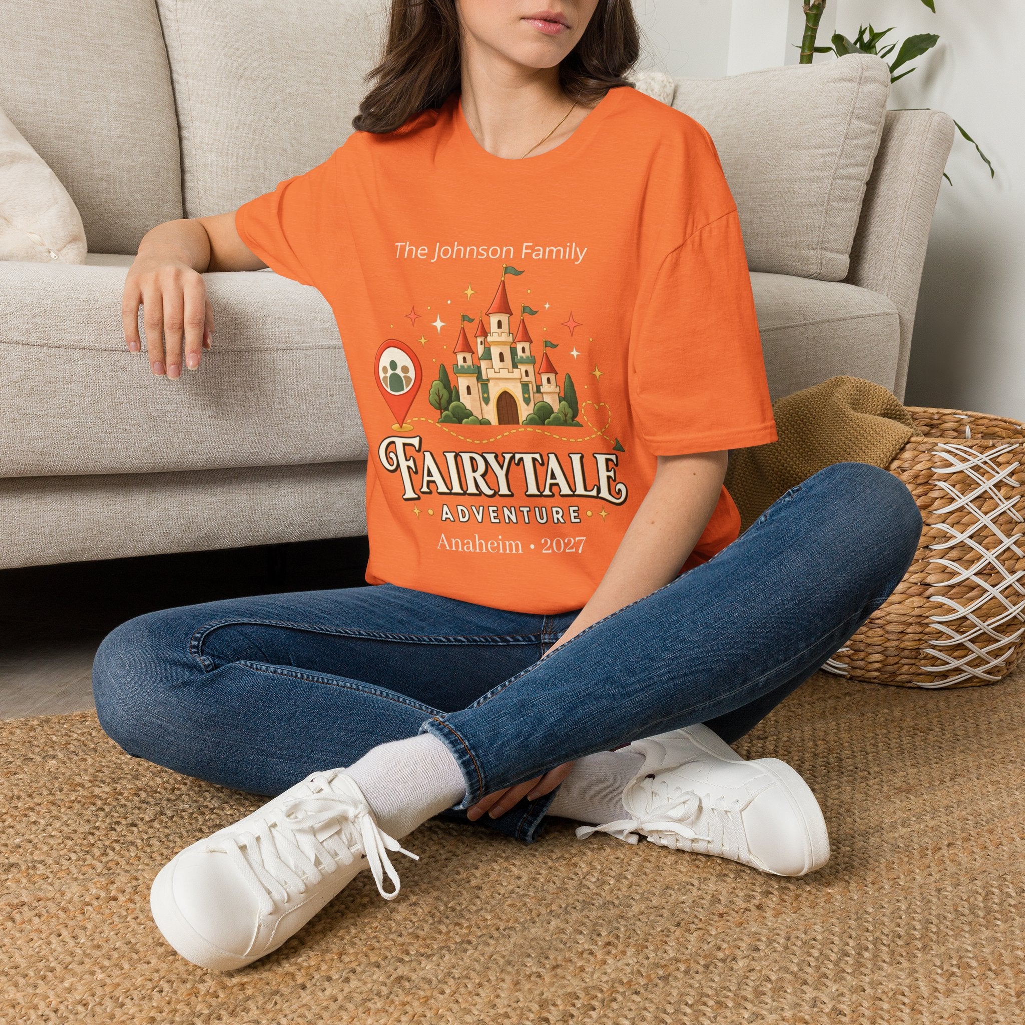 Custom Fairytale Adventure Tee (coral)