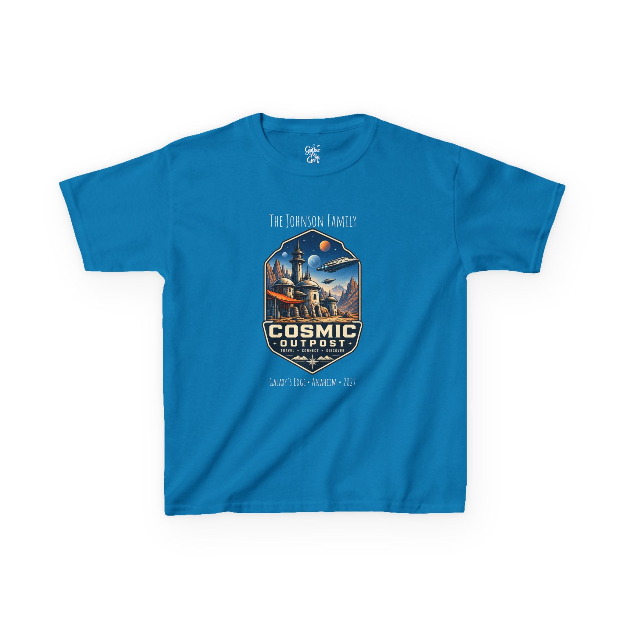 Cosmic Outpost Space Adventure Park Kids Tee