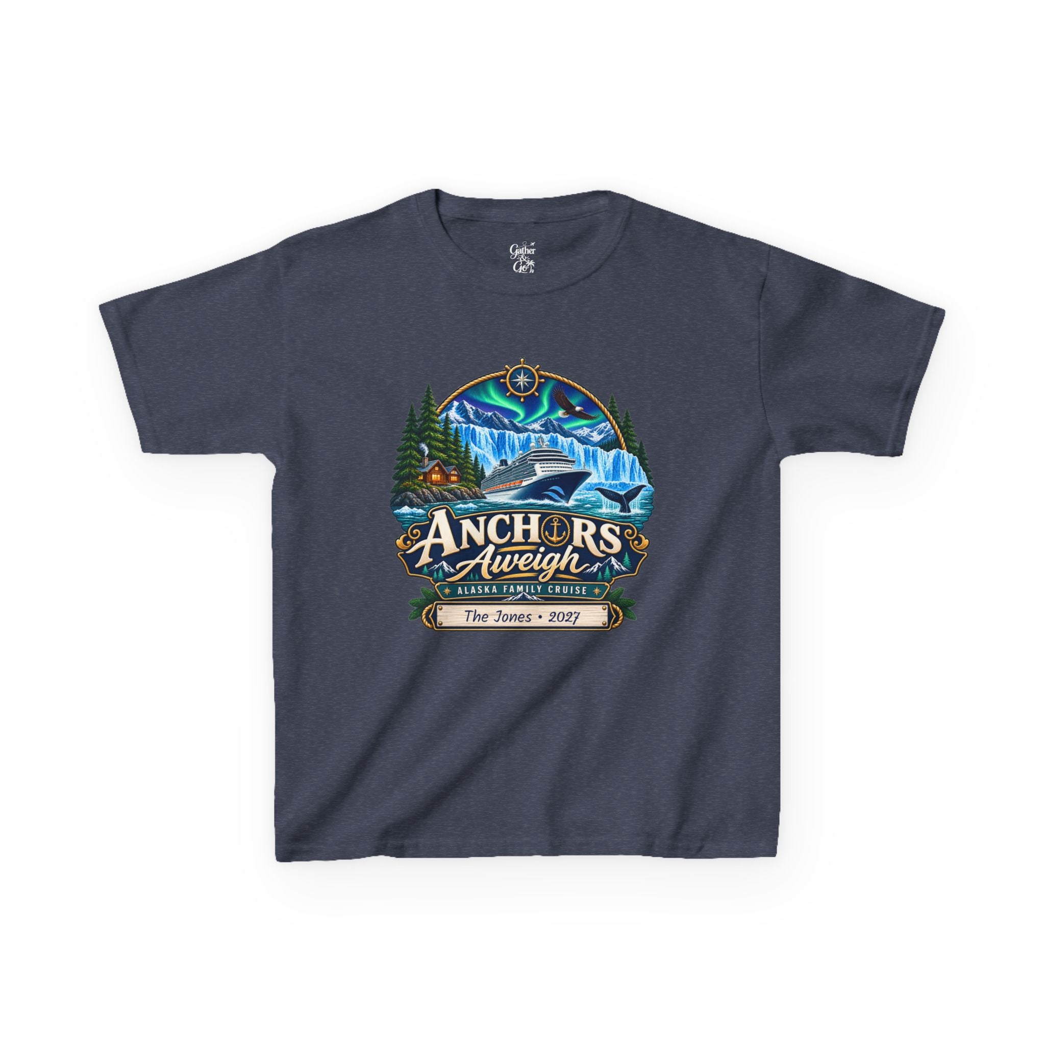 Anchors Aweigh Alaska Kids Cruise Tee