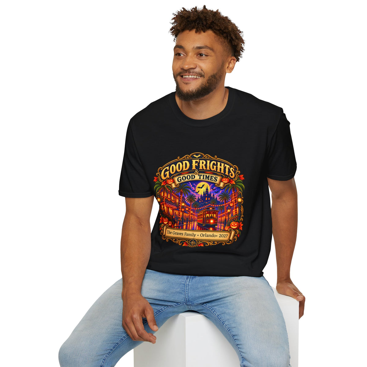 Halloween Ghost Ship Harbor - Unisex Tee