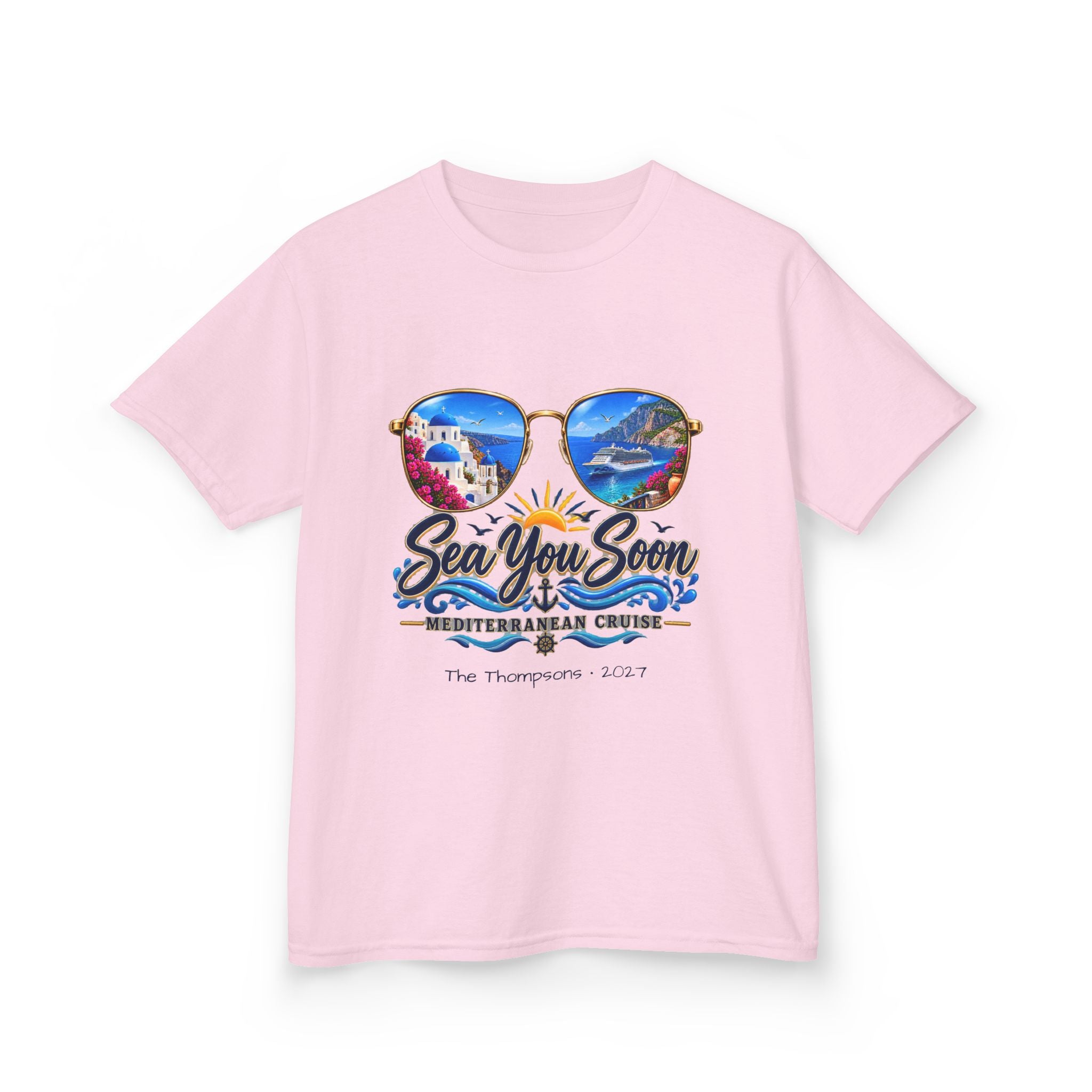 Mediterranean Cruise Sea You Soon Kids Tee