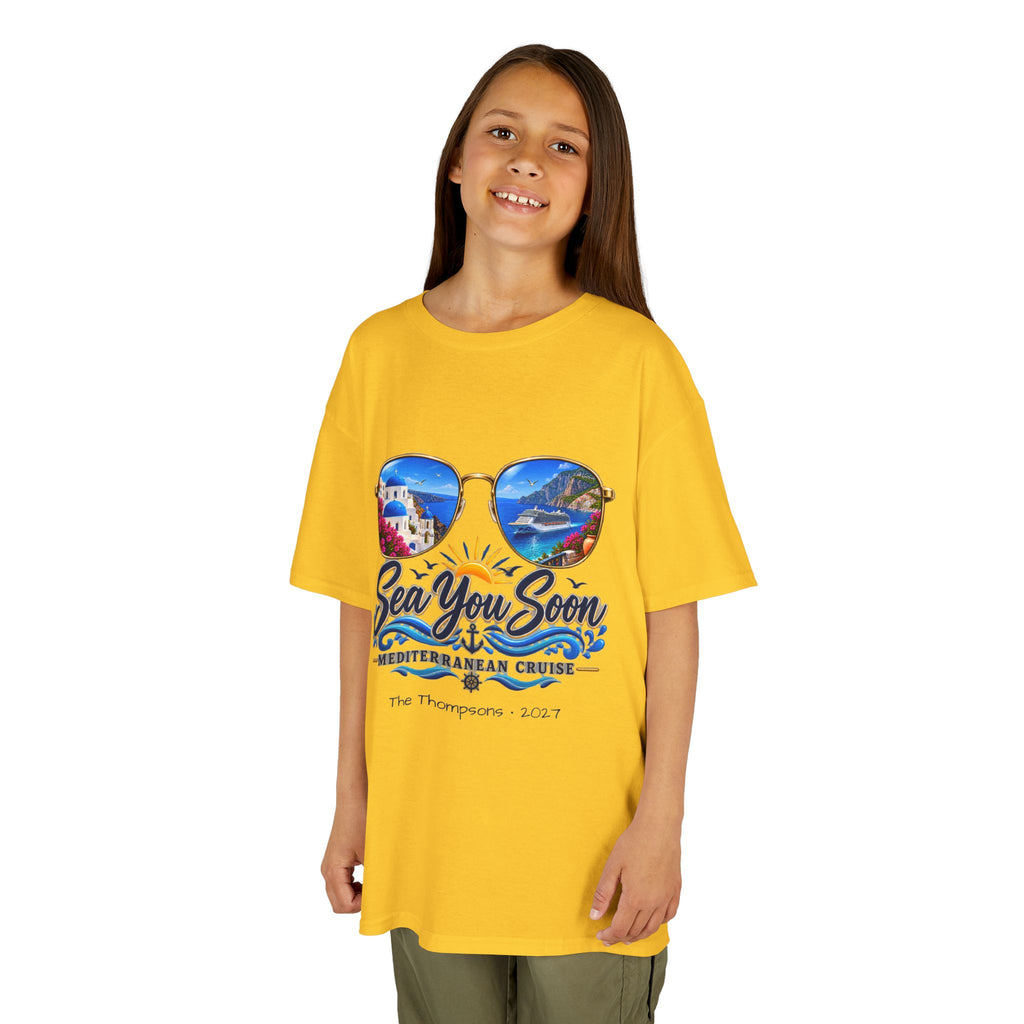 Mediterranean Cruise Sea You Soon Kids Tee
