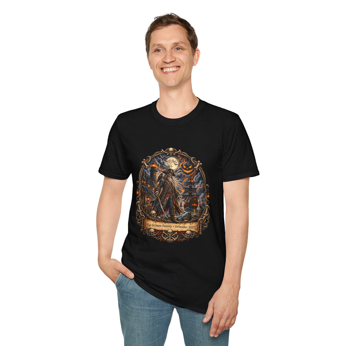 Halloween Ghostly Pirate - Unisex Tee