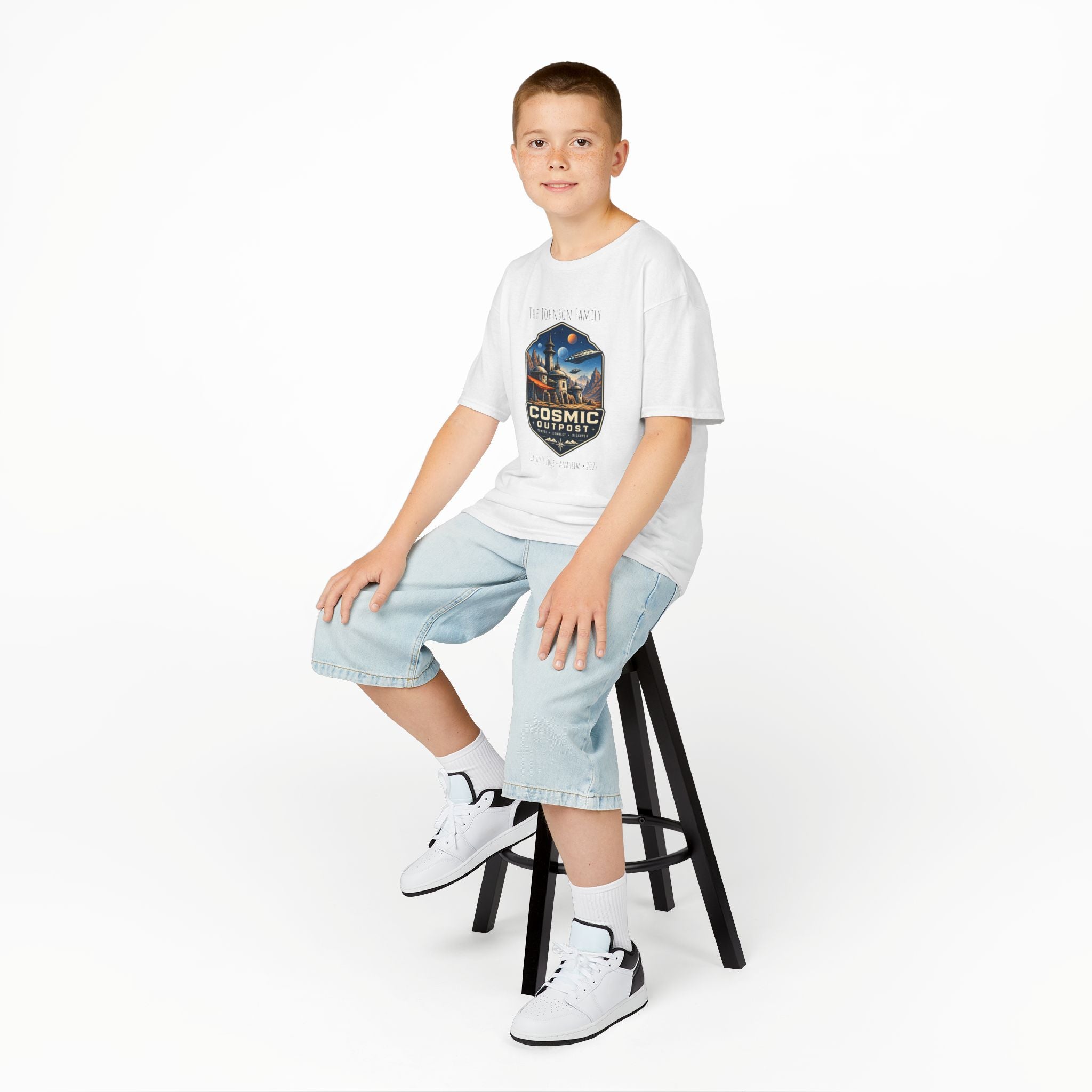 Cosmic Outpost Space Adventure Park Kids Tee