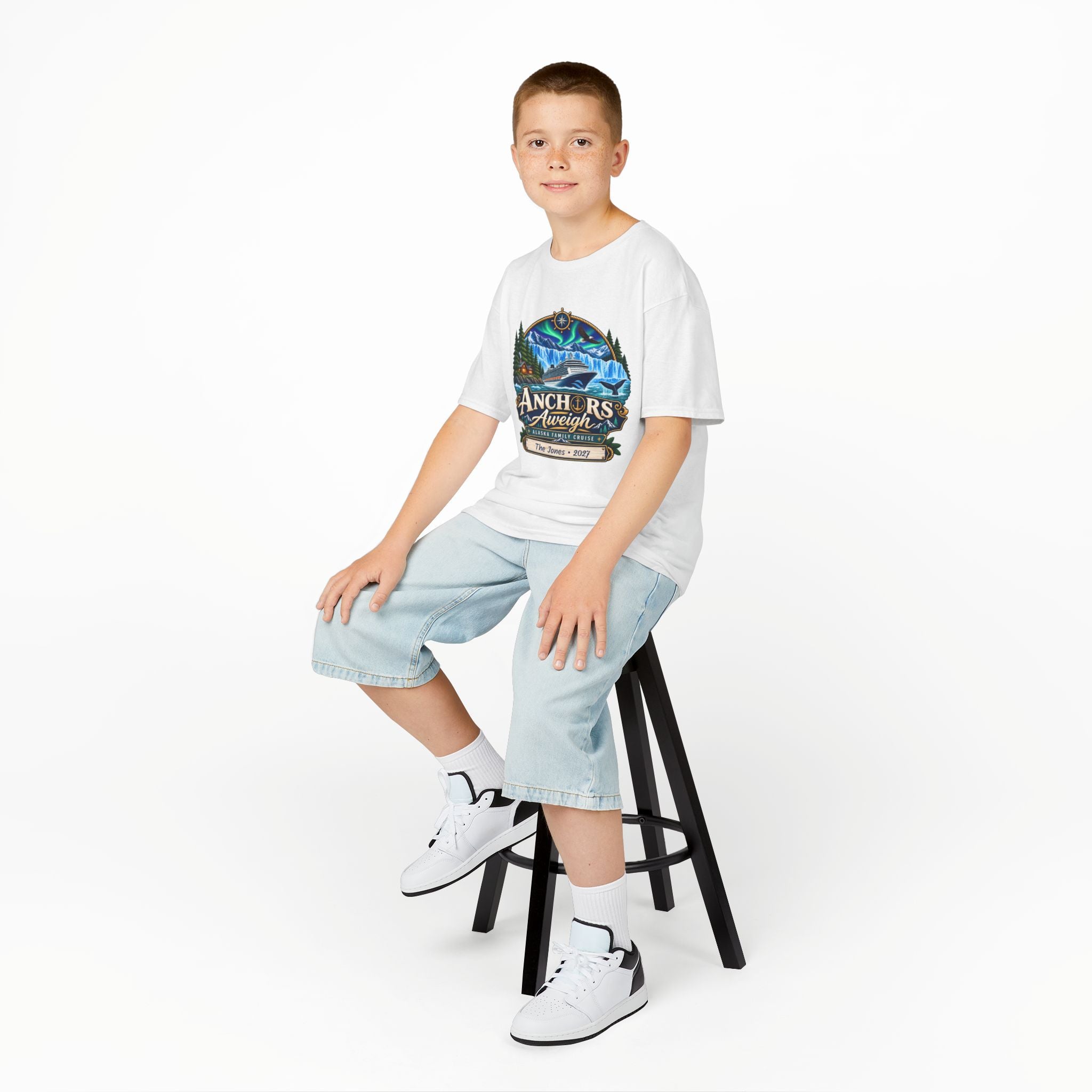 Anchors Aweigh Alaska Kids Cruise Tee