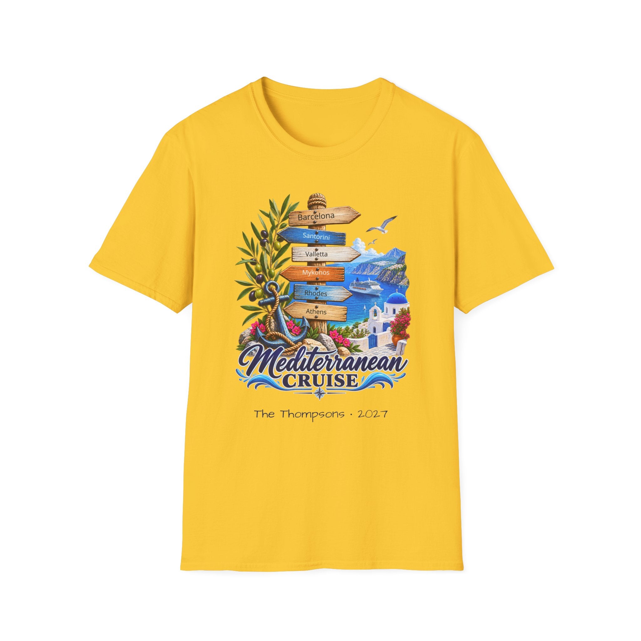 Mediterranean Cruise Ports of Call Tee