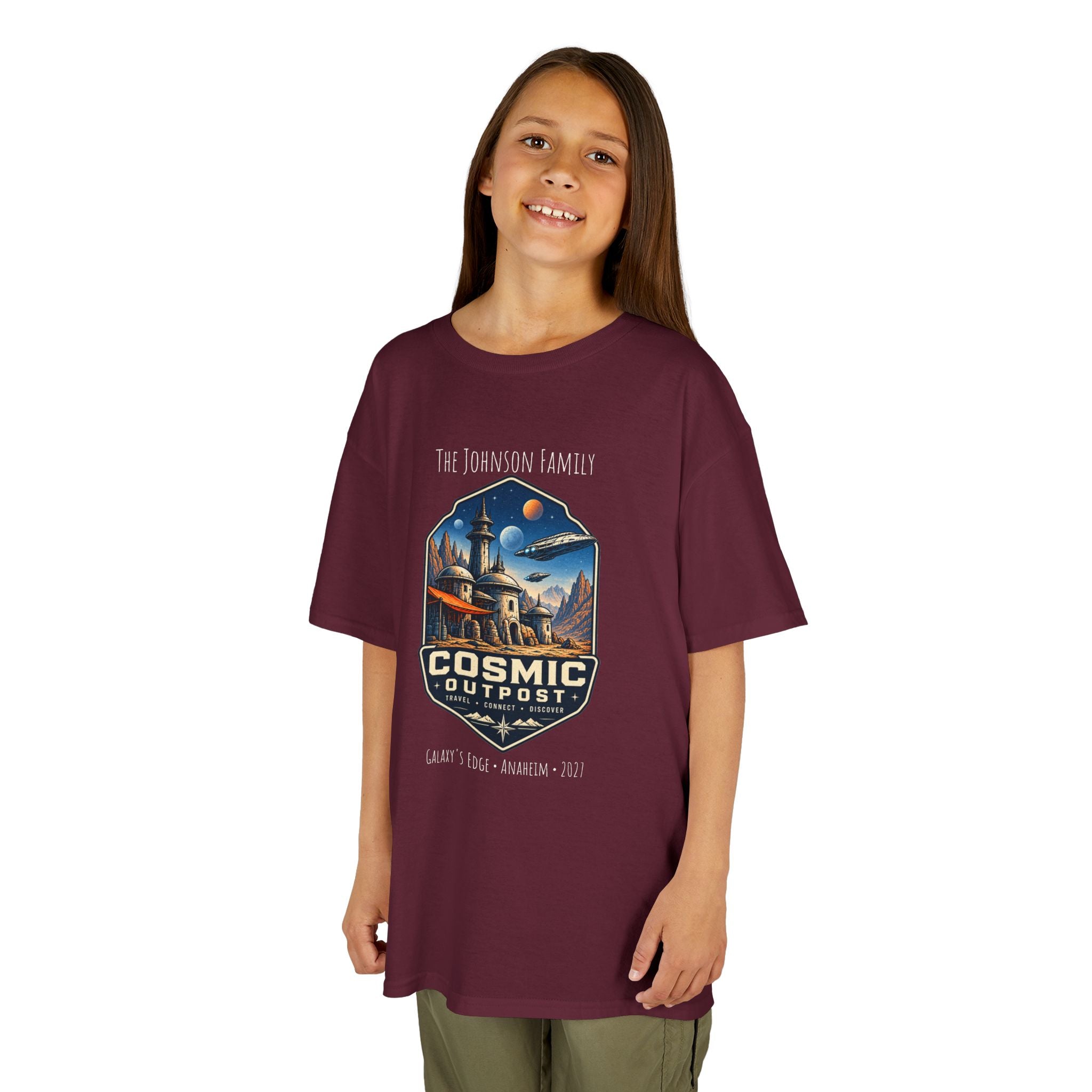 Cosmic Outpost Space Adventure Park Kids Tee
