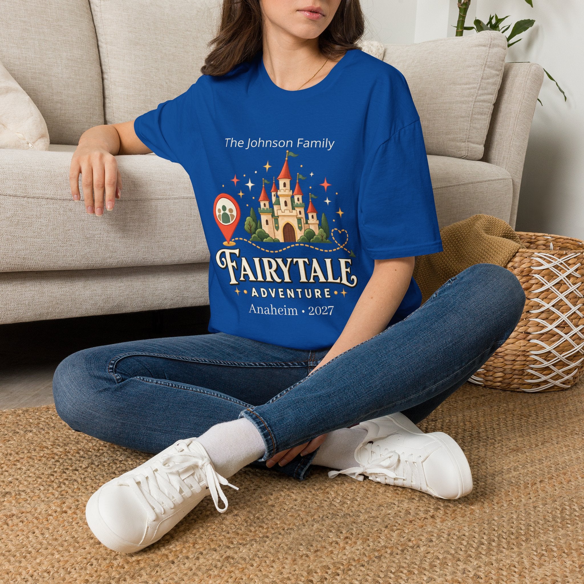 Custom Fairytale Adventure Tee (coral)